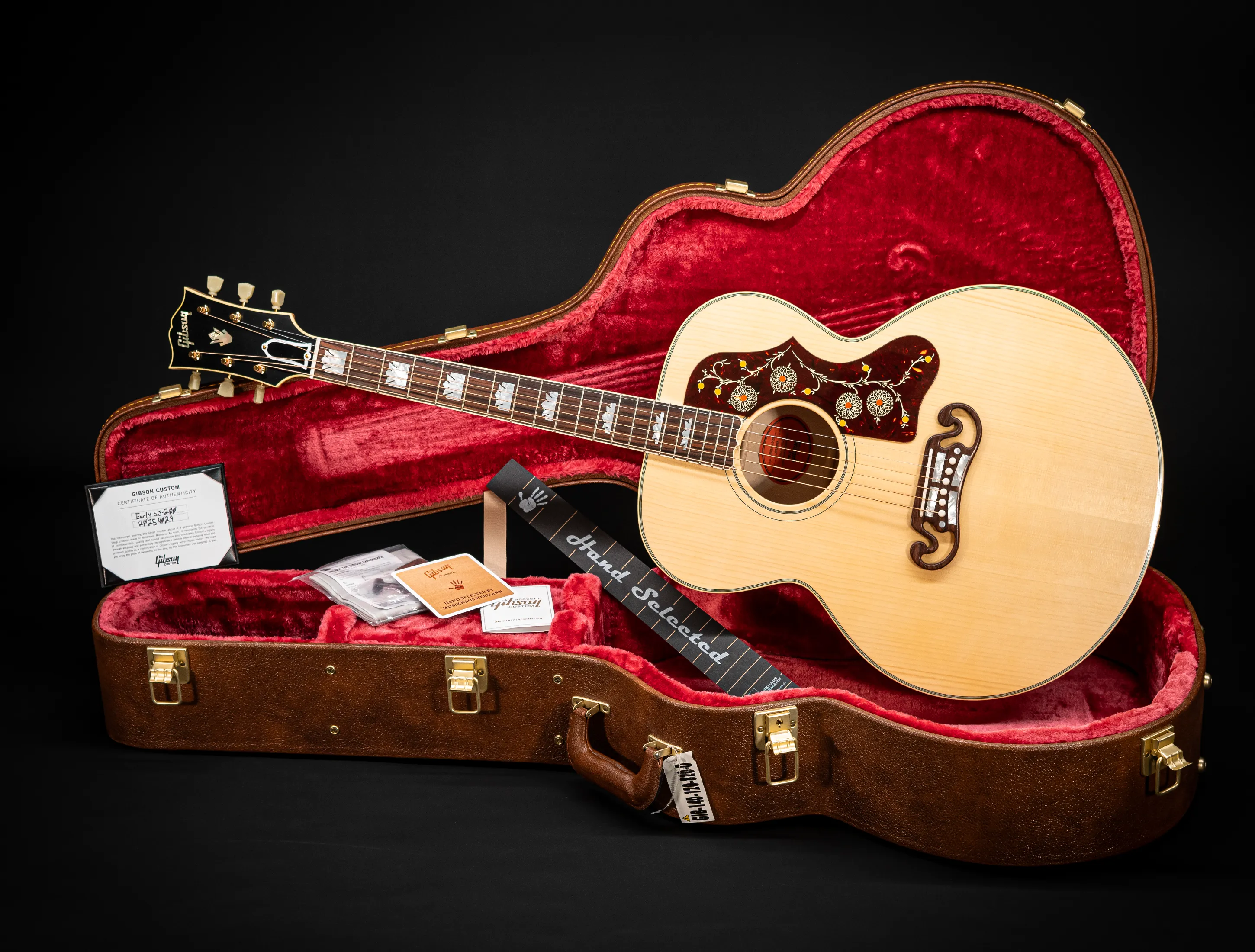 Show gallery (32 images) a162573 Gibson SJ-200 EARLY 50`s Golden Era Custom Shop Adirondack - Vintage Natural