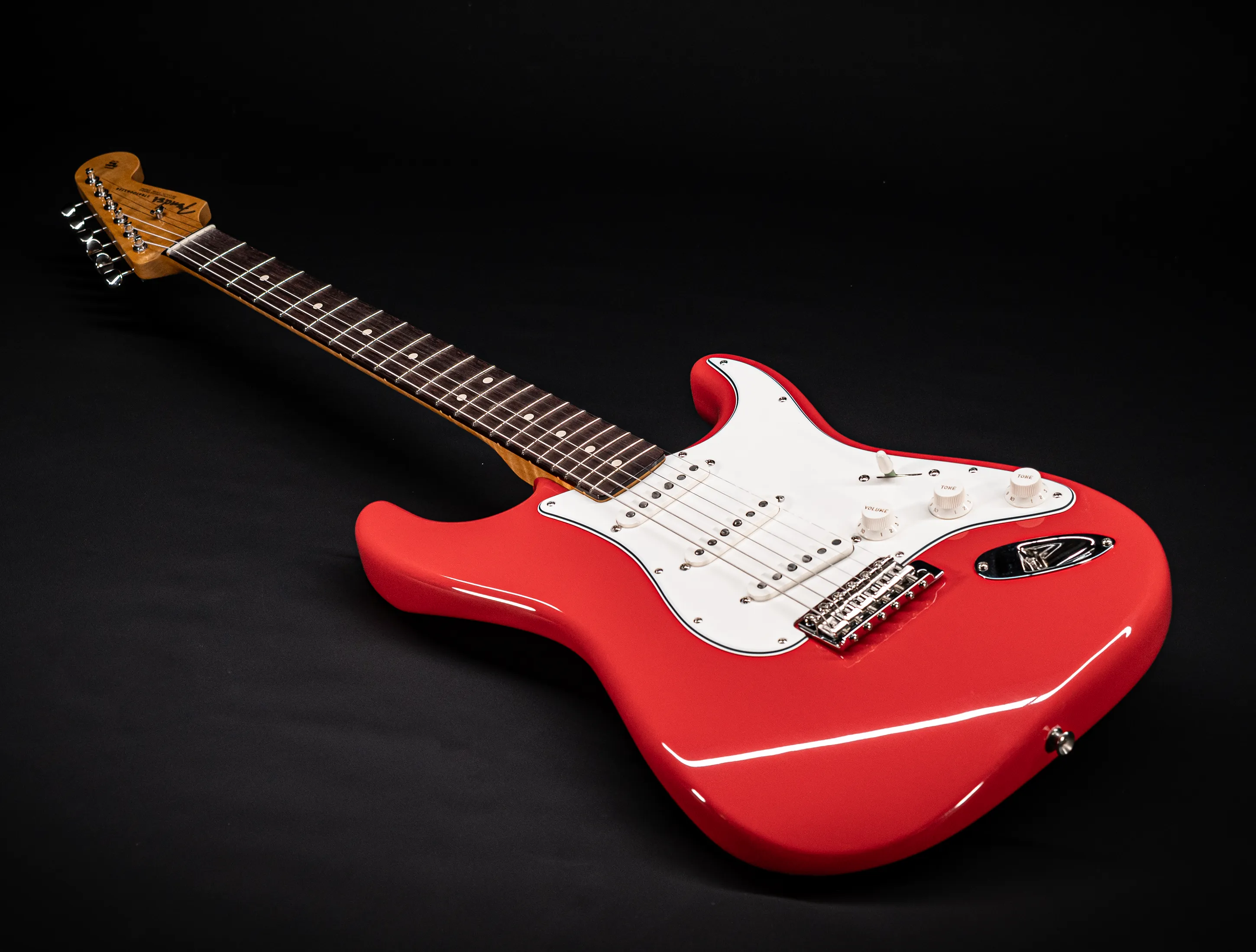 Fender MBD 1963 Stratocaster GLOSS NOS flame Neck - Fiesta Red