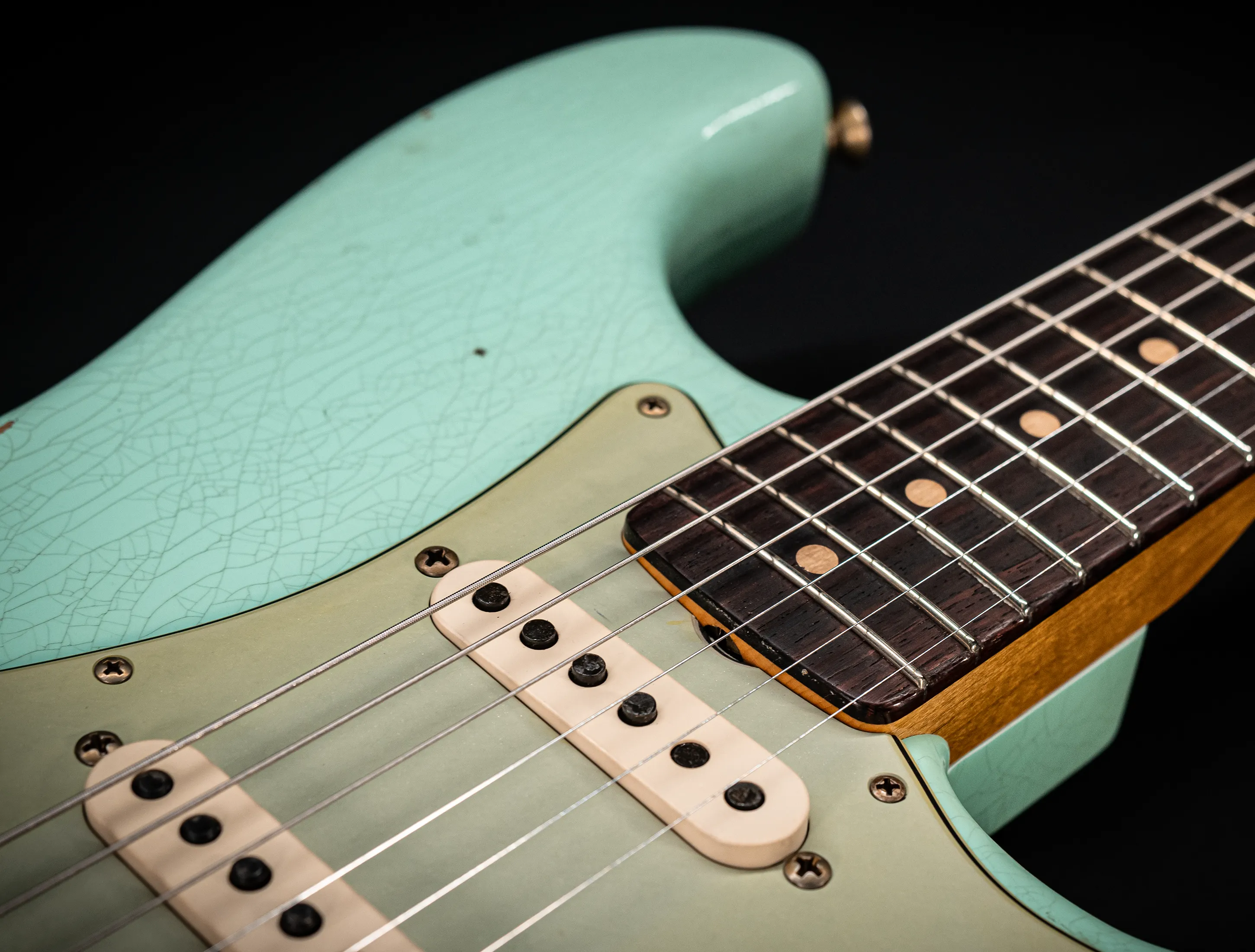 Fender MBD 1963 Stratocaster Relic - Aged Surf Green