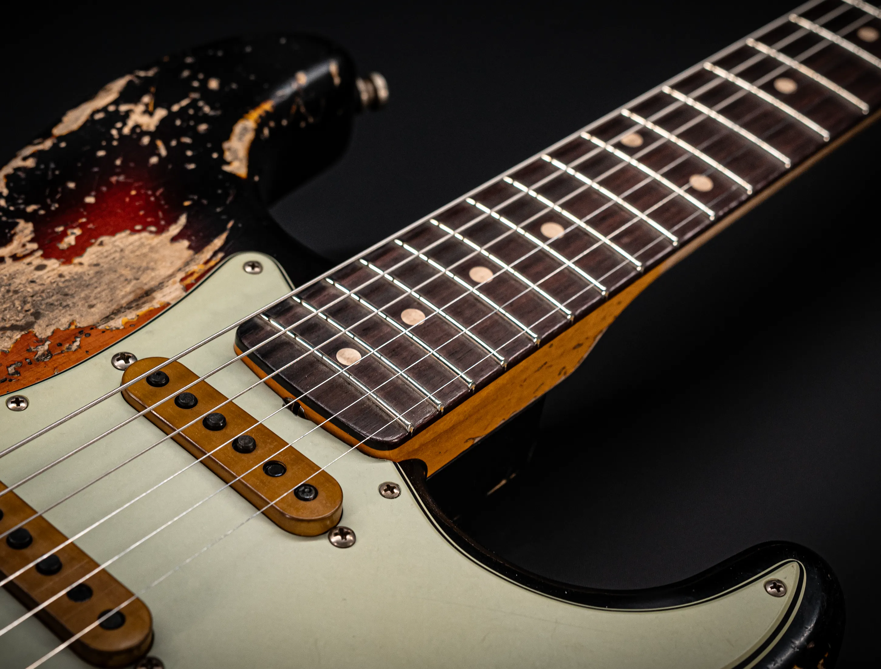 Fender MBD II 1962 Humbucker Hardtail Stratocaster MIDAS Super Heavy Relic - ASH Body Sunburst