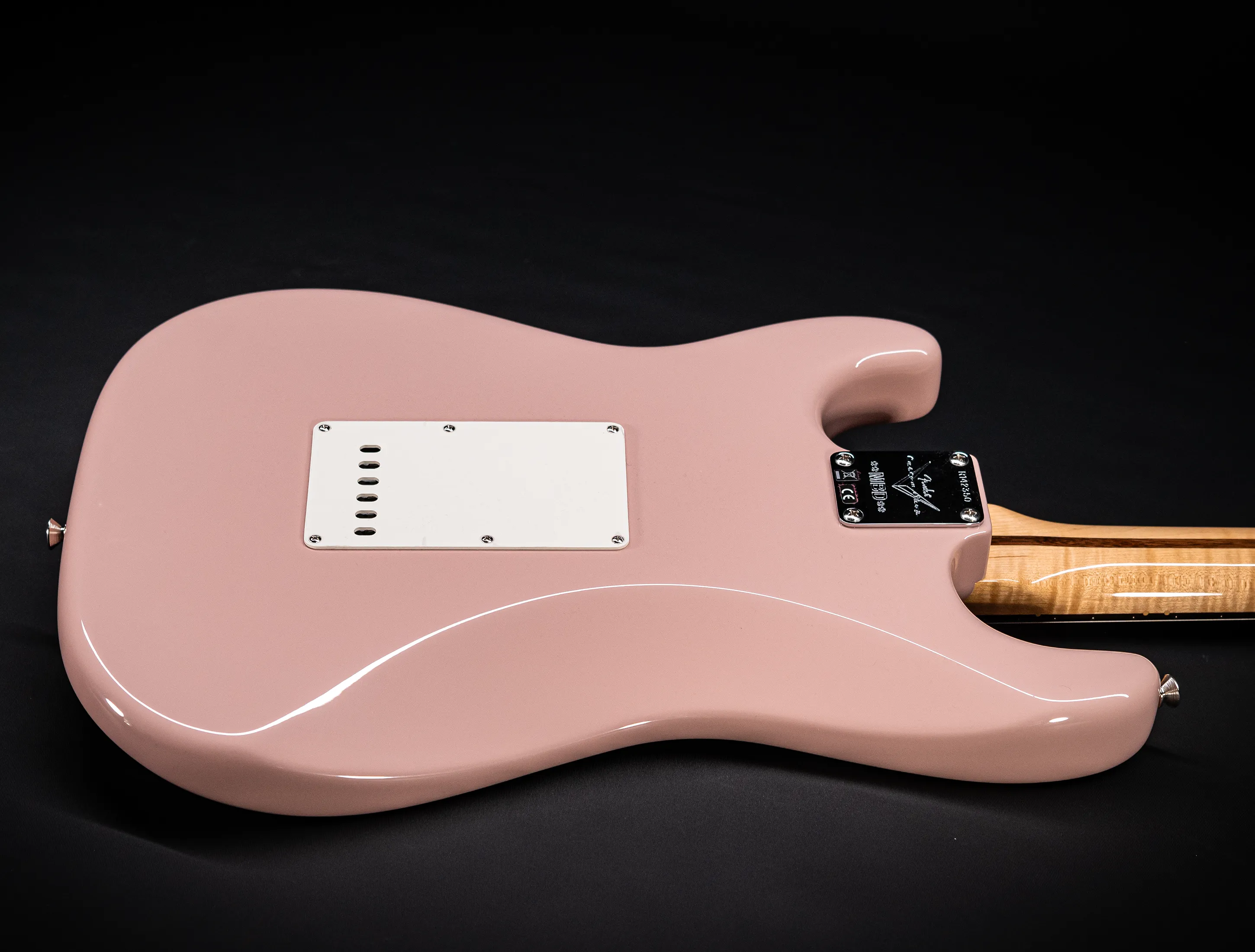 Fender MBD 1963 Stratocaster Prestige NOS flame Neck - Shell Pink
