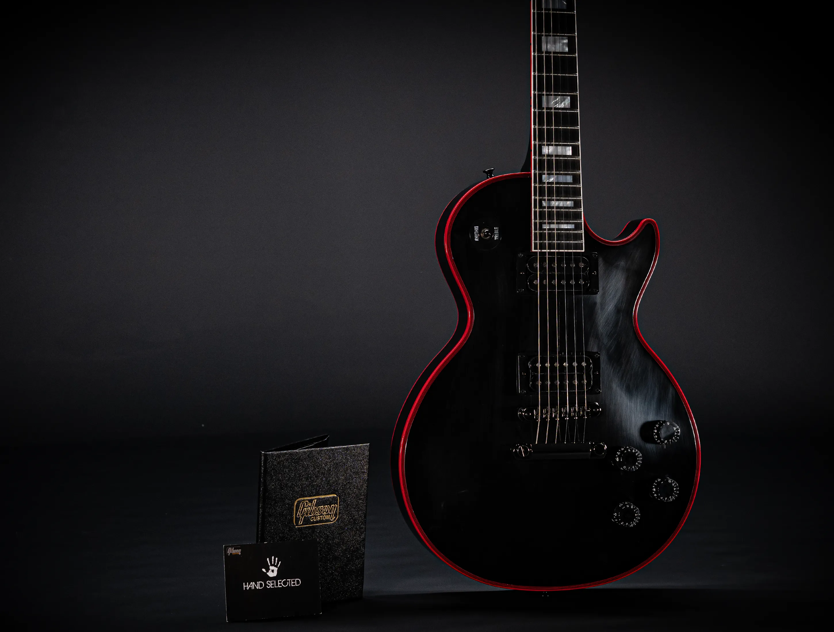 Gibson Les Paul Custom Factory Special "STEALTH" VOS Black Blood Red Widow
