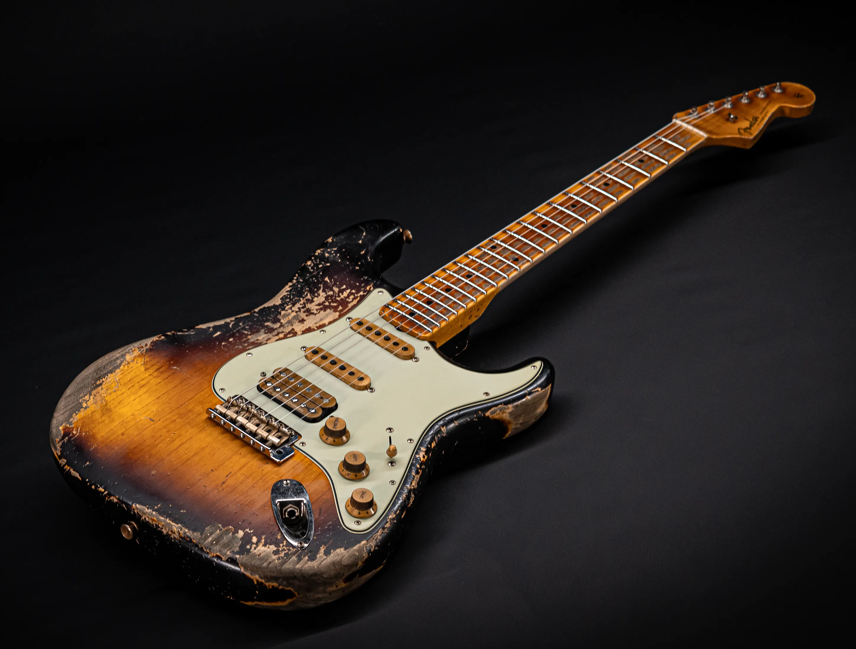 Fender MBD II 1962 Humbucker Stratocaster MIDAS Super Heavy Relic - ASH Body Maple Neck Sunburst