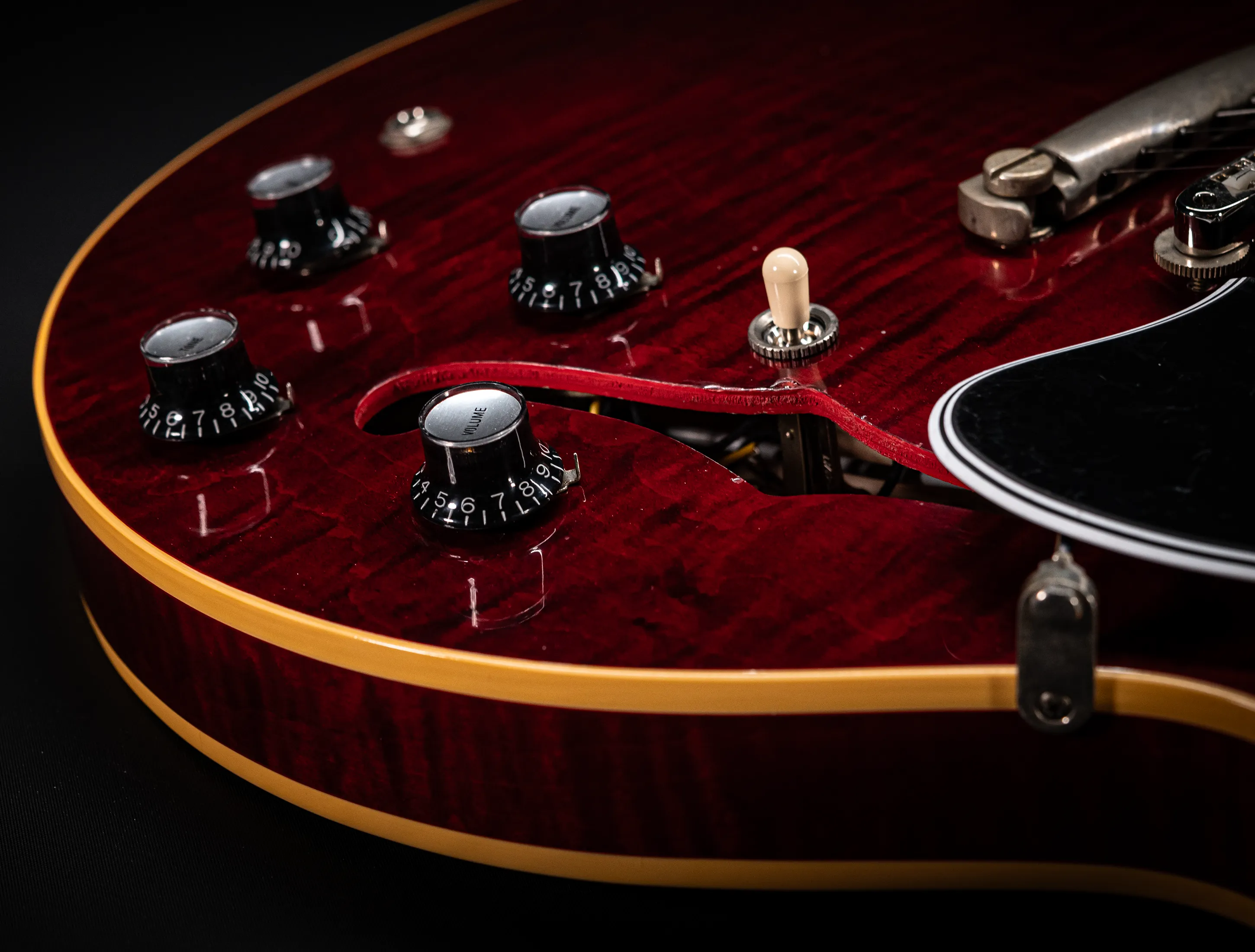Gibson ES-335 1964 Custom Shop Murphy Lab Ultra Light Aged Figured Maple - Viking Red