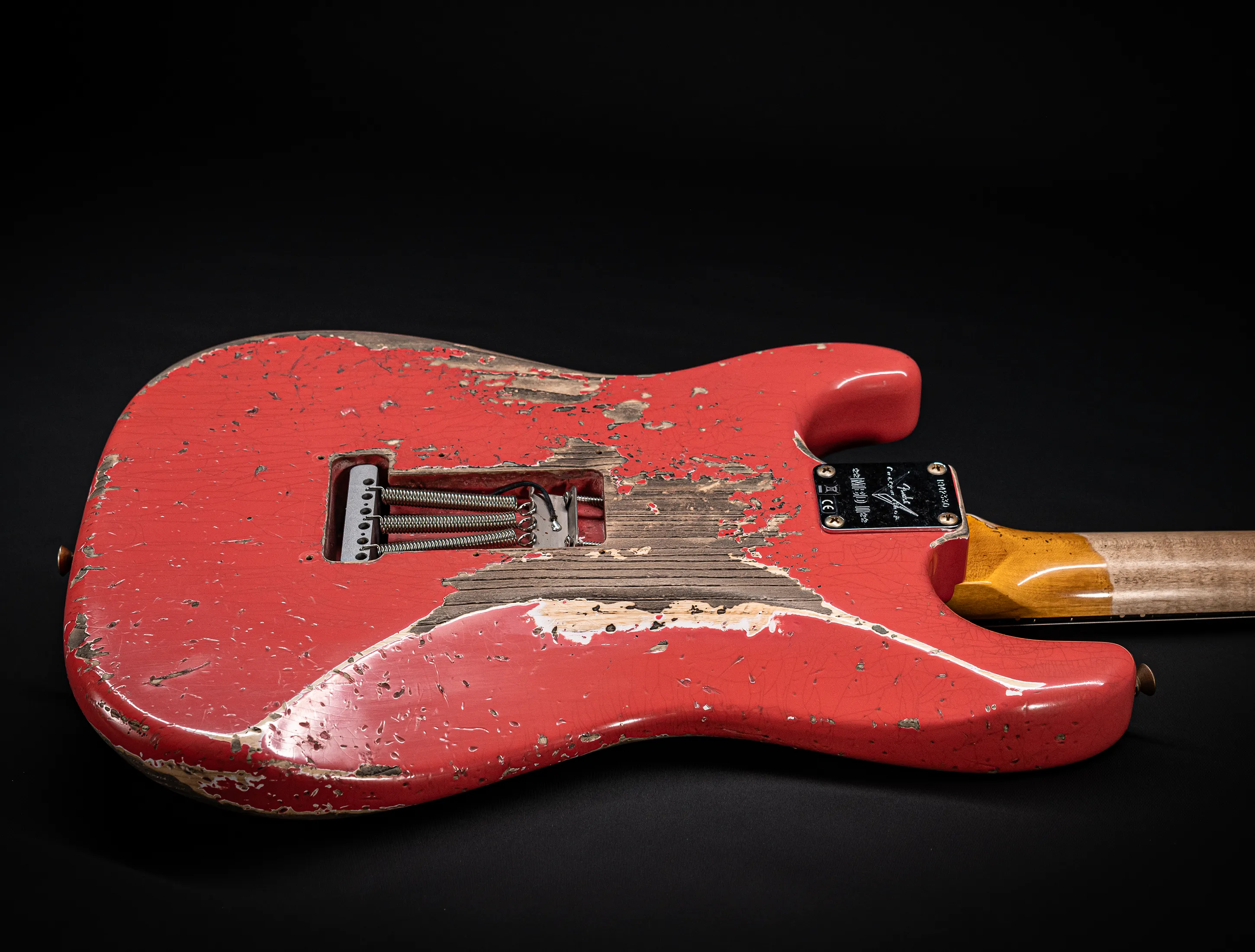 Fender MBD II 1962 Humbucker Stratocaster MIDAS Super Heavy Relic - ASH Body Fiesta Red
