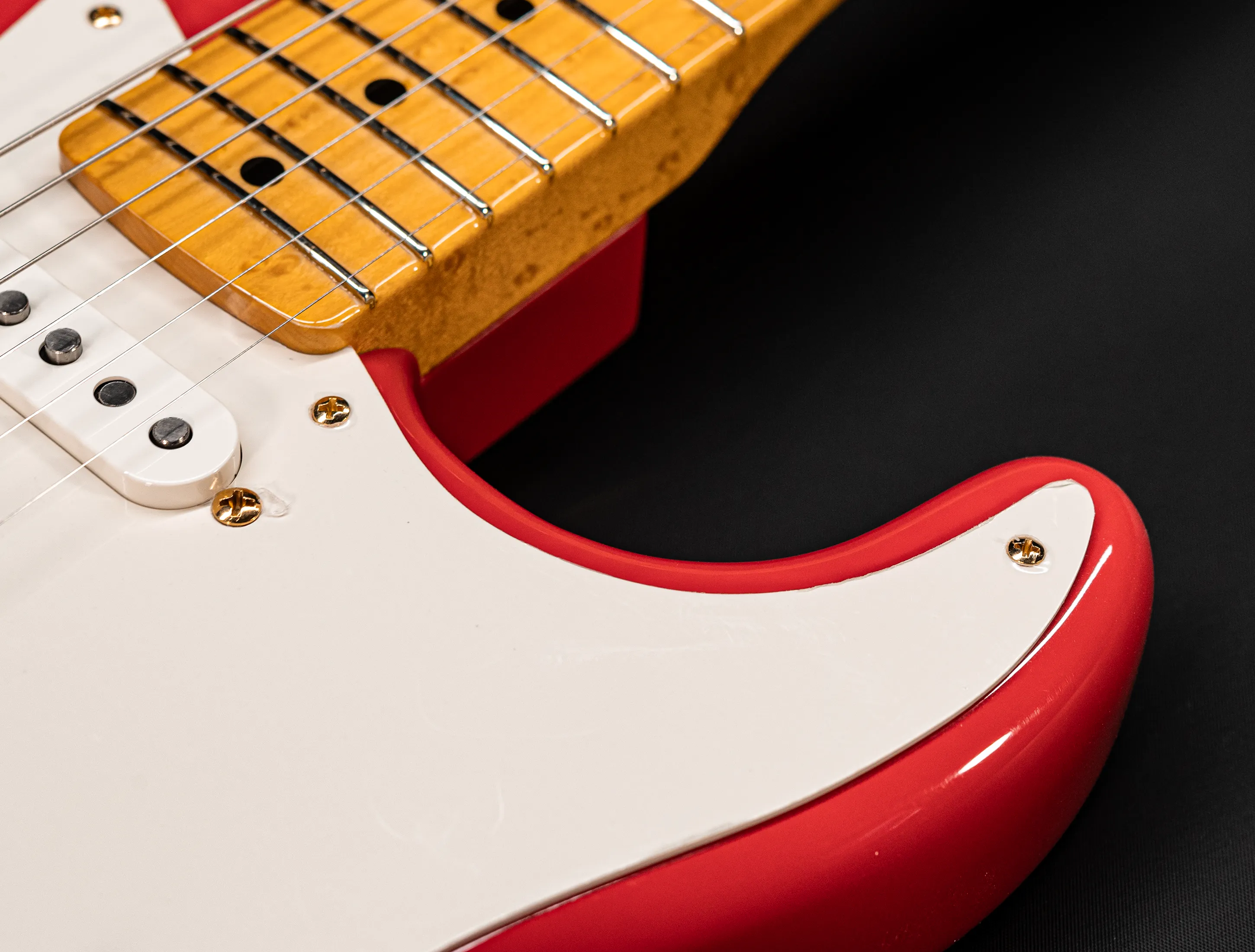 a161311 Fender MBD Limited 1957 Stratocaster Timeless NOS Birdseye Neck - Fiesta Red