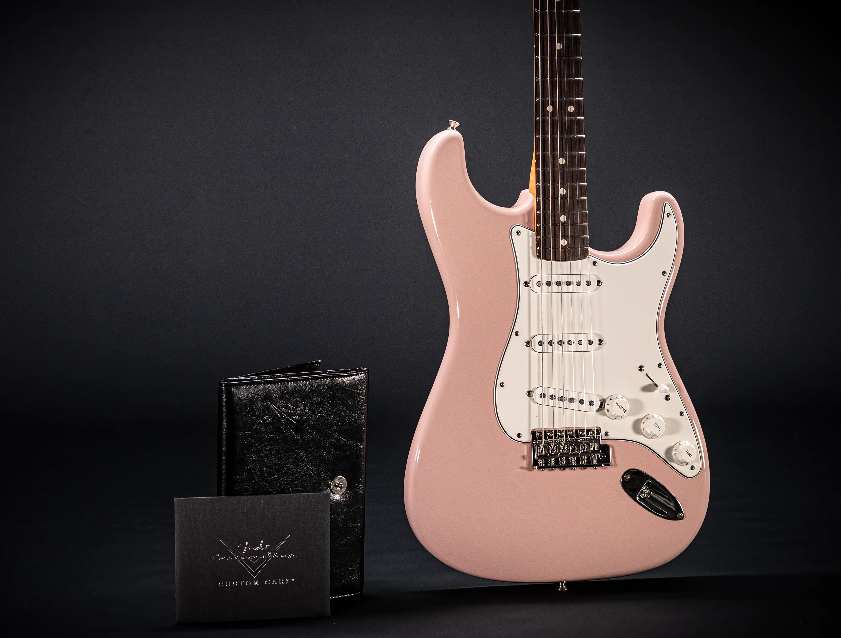 Fender MBD 1963 Stratocaster Prestige NOS flame Neck - Shell Pink