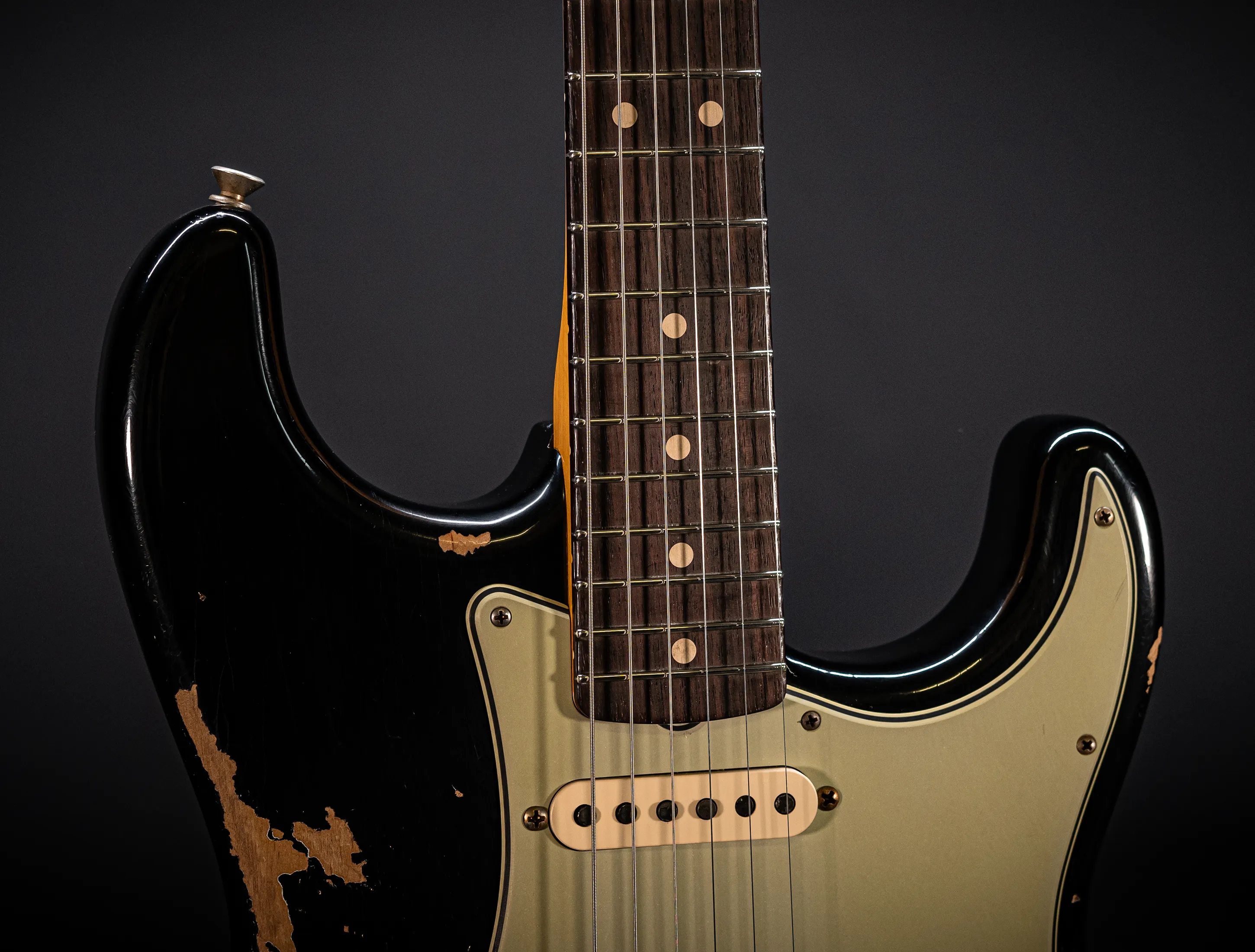 a173142Fender MBD Limited 1963 Stratocaster Heavy Relic - Black Muikhaus-Hermann