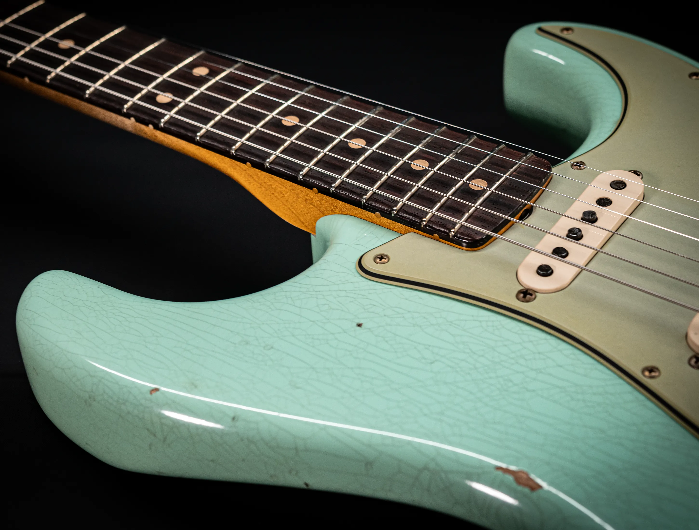 Fender MBD 1963 Stratocaster Relic - Aged Surf Green