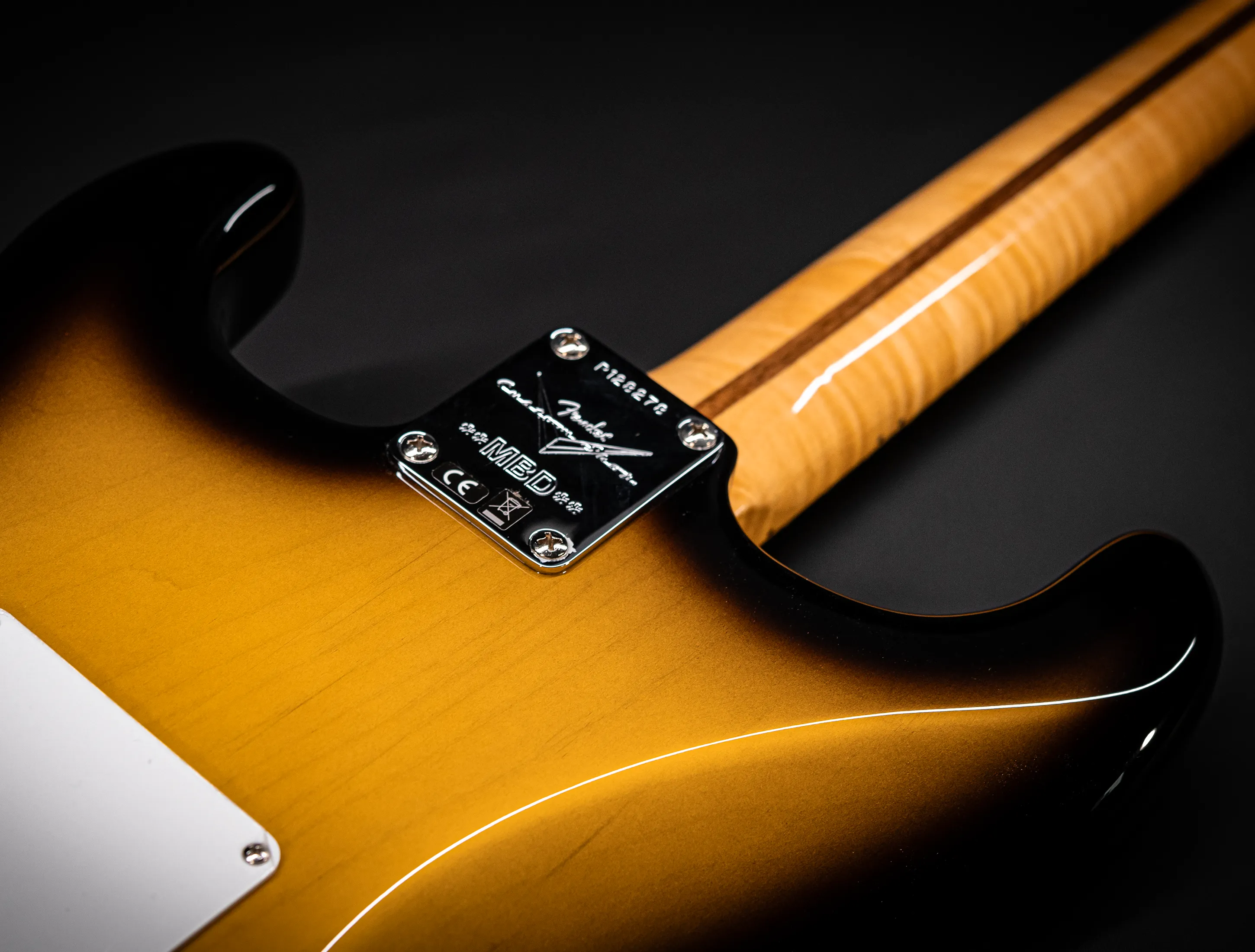 a164342 Fender MBD Limited 1957 Stratocaster Timeless NOS flame Neck - Sunburst