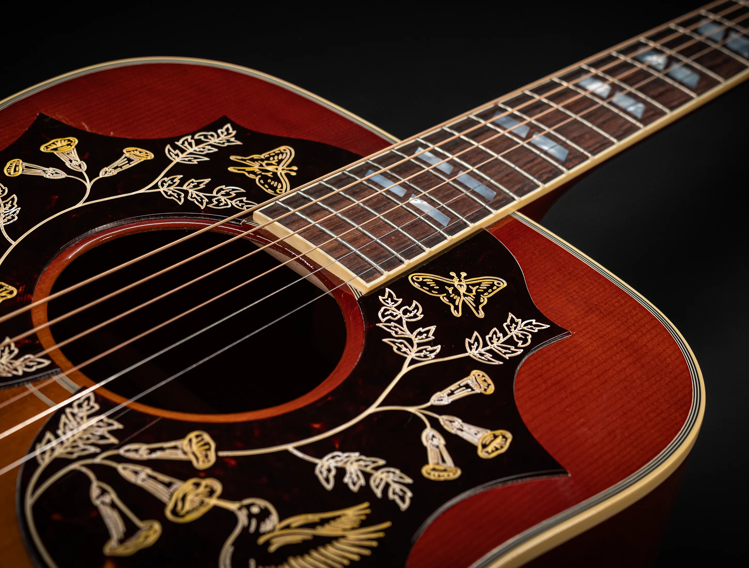 Gibson 1960 Hummingbird Double Pickguard Custom Shop thermally Aged Adirondack Antique 60s Cherry