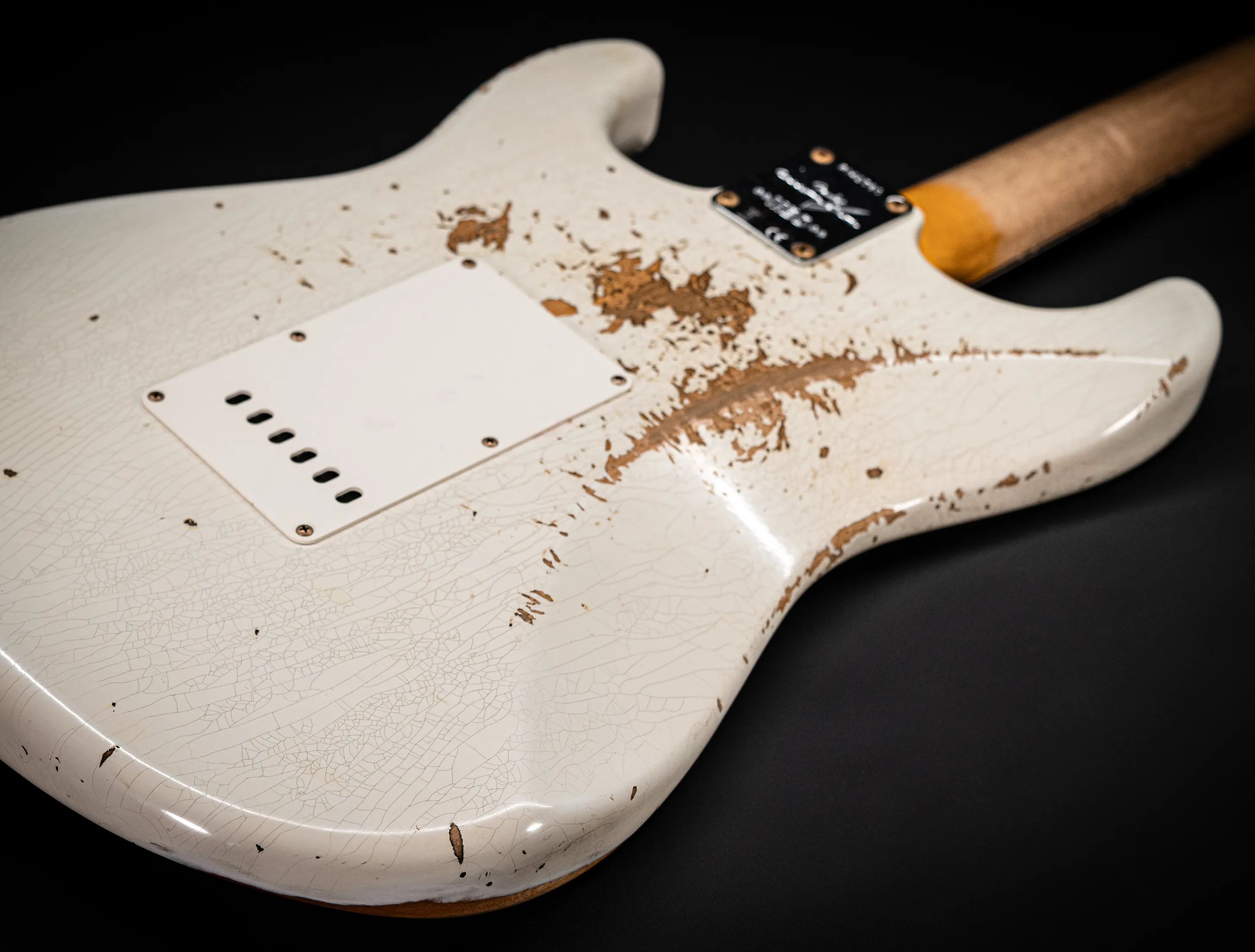 Fender MBD 1963 Stratocaster Heavy Relic - Super Faded Aged Olympic White