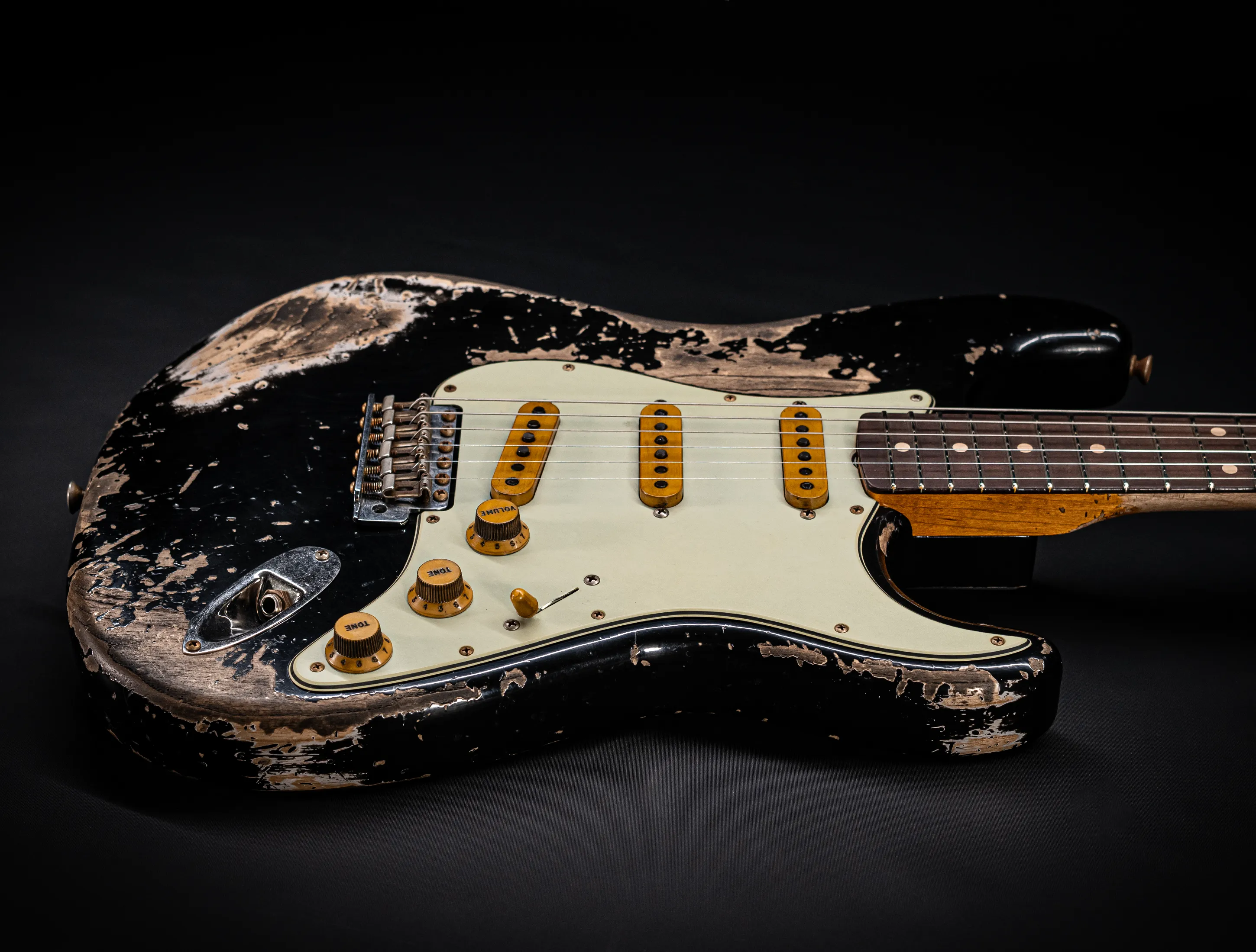 Fender MBD II 1962 Stratocaster MIDAS Super Heavy Relic - ASH Body Black