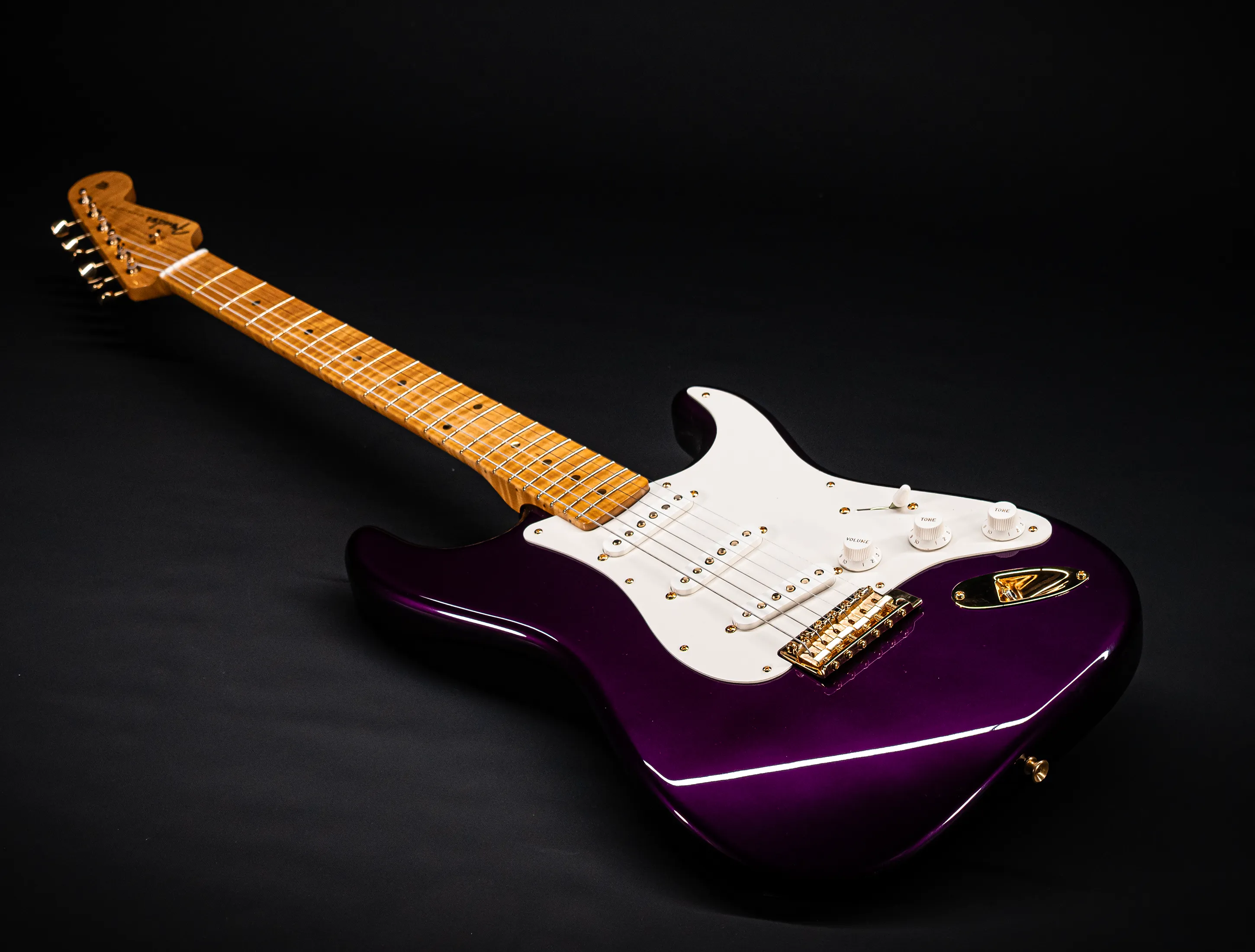 Fender MBD 1957 Stratocaster GLOSS NOS flame Neck - Purple Metallic