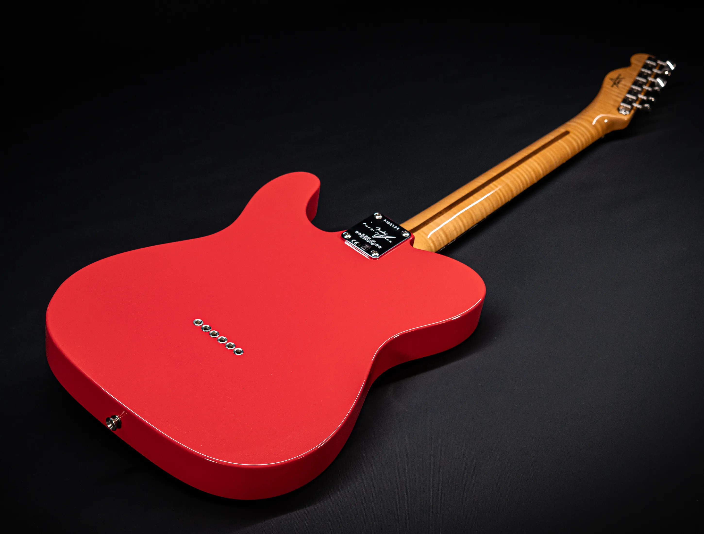 a164308 Fender MBD Limited 1963 Telecaster Timeless NOS flame Neck - Fiesta Red