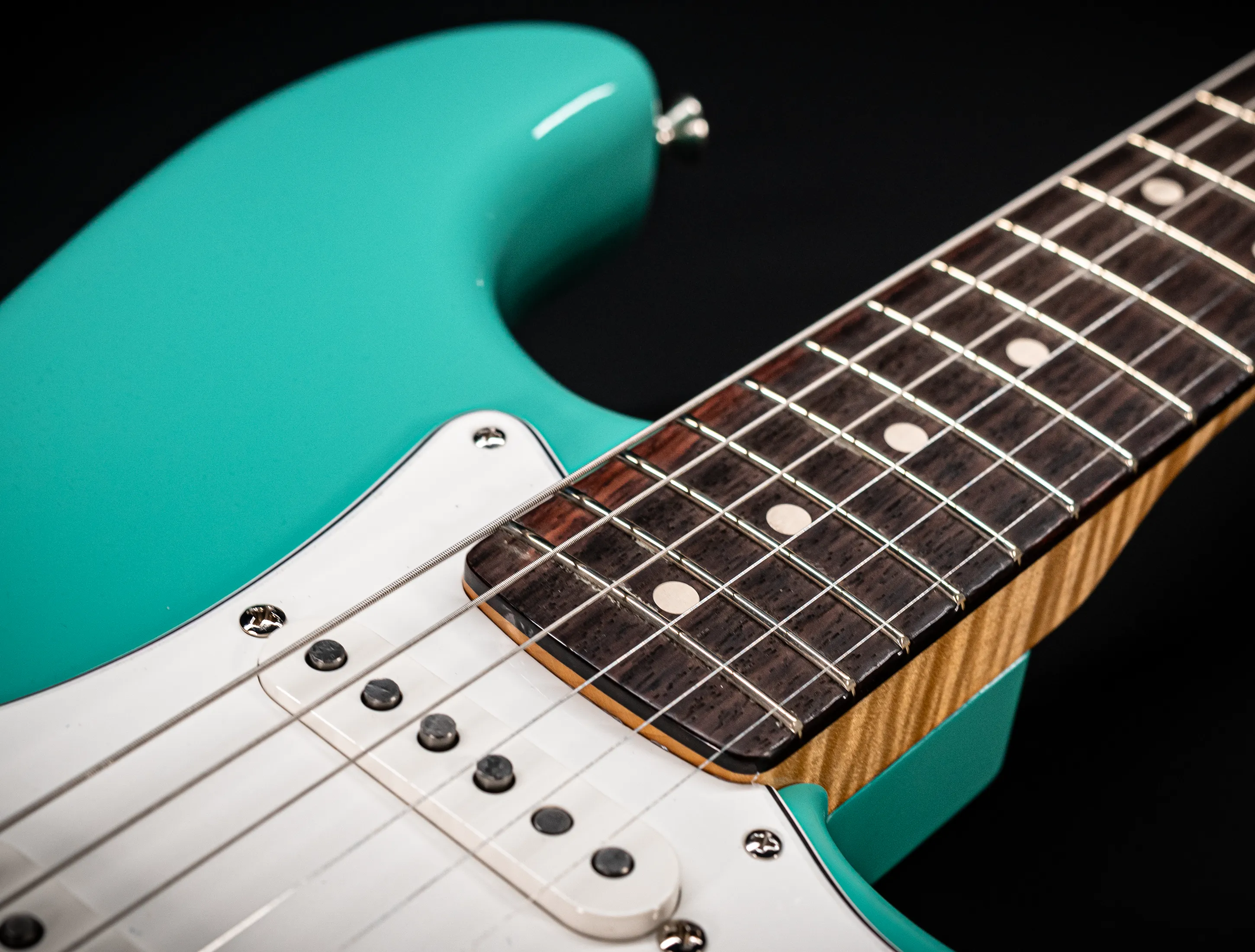 Fender MBD 1963 Stratocaster GLOSS NOS flame Neck - Sea Foam Green