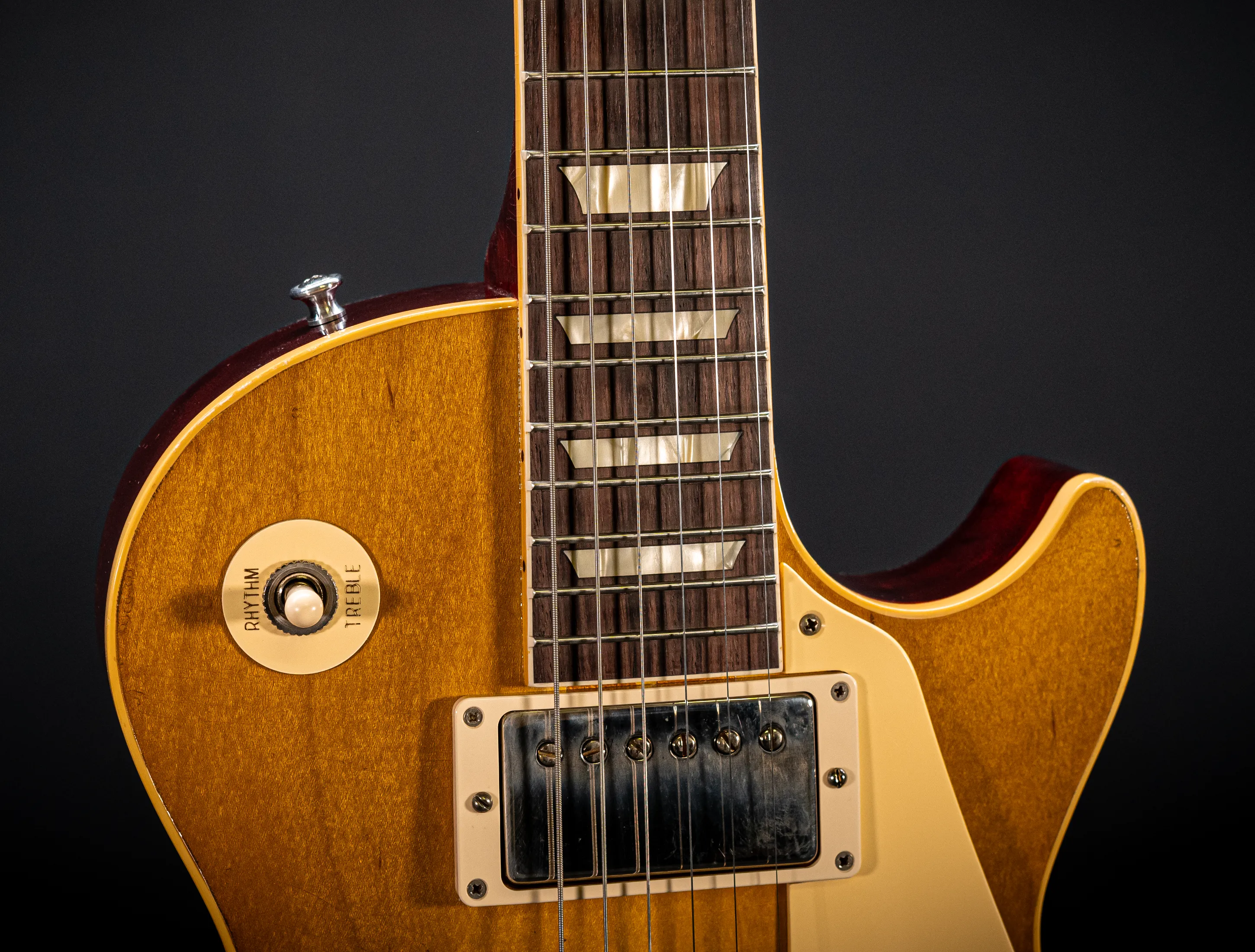 a171404 Gibson Les Paul 1958 Standard Reissue Murphy Lab Lemon Burst Light Aged Musikhaus-Hermann