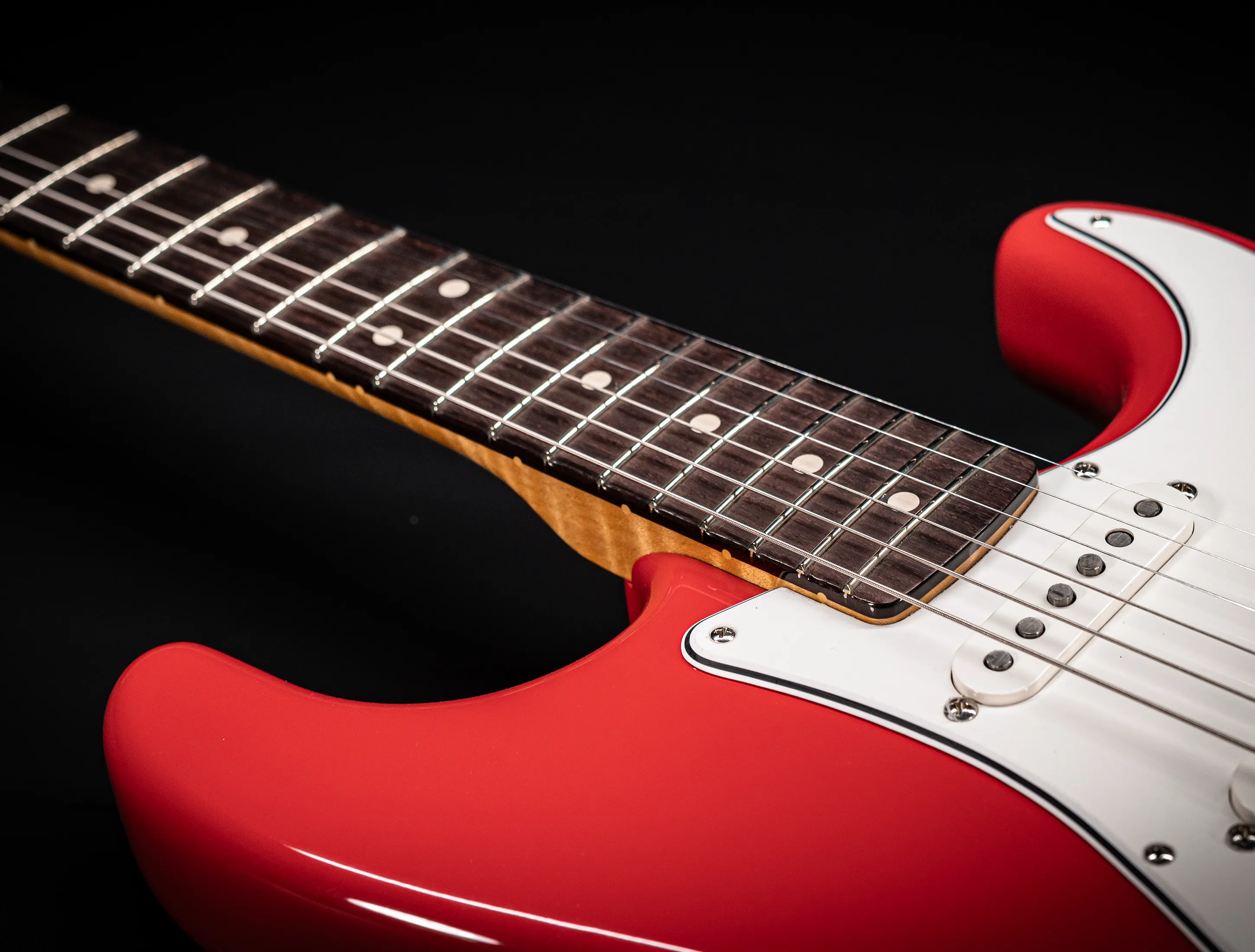 Fender MBD 1963 Stratocaster GLOSS NOS flame Neck - Fiesta Red