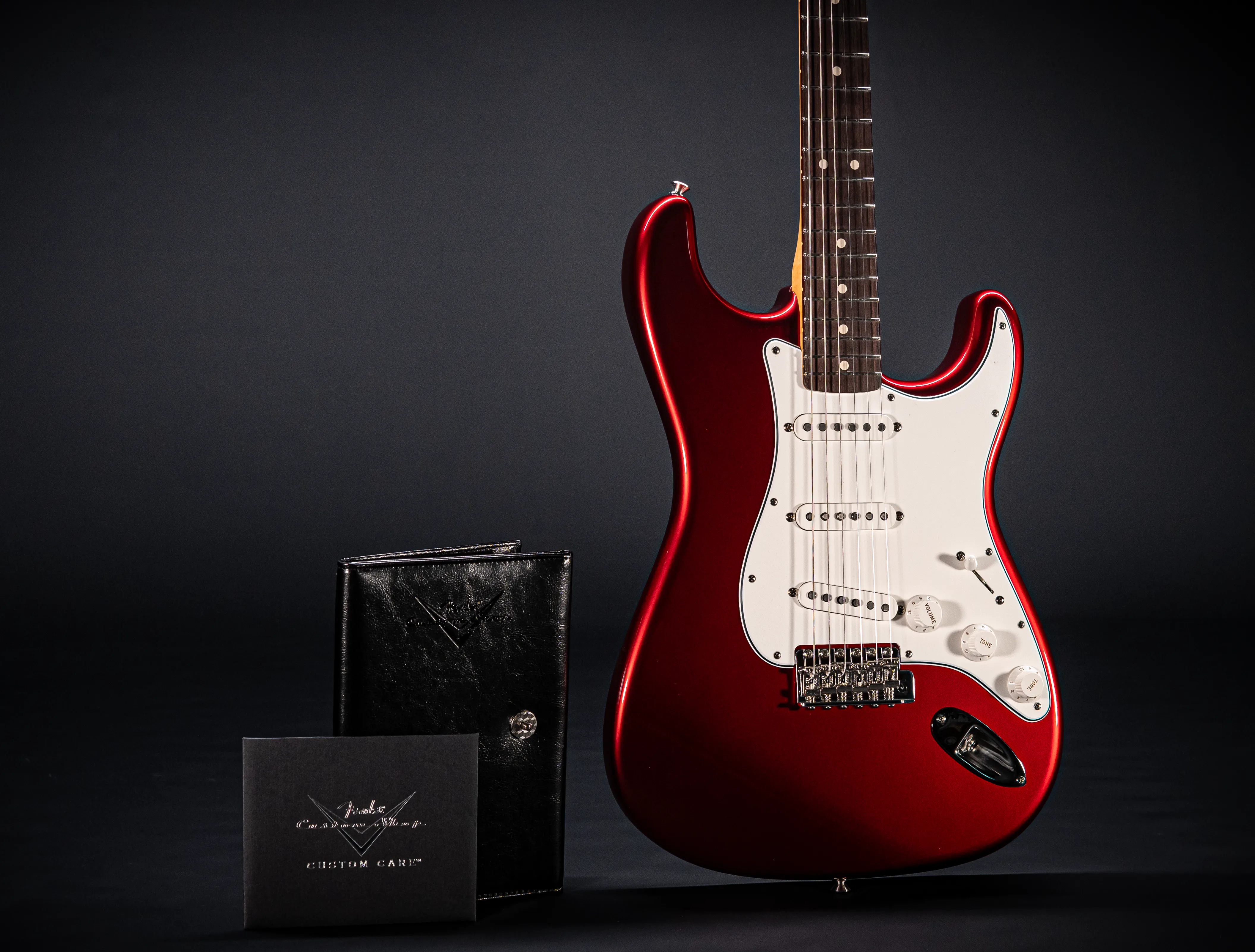 Fender MBD 1963 Stratocaster Prestige NOS flame Neck - Candy Apple Red