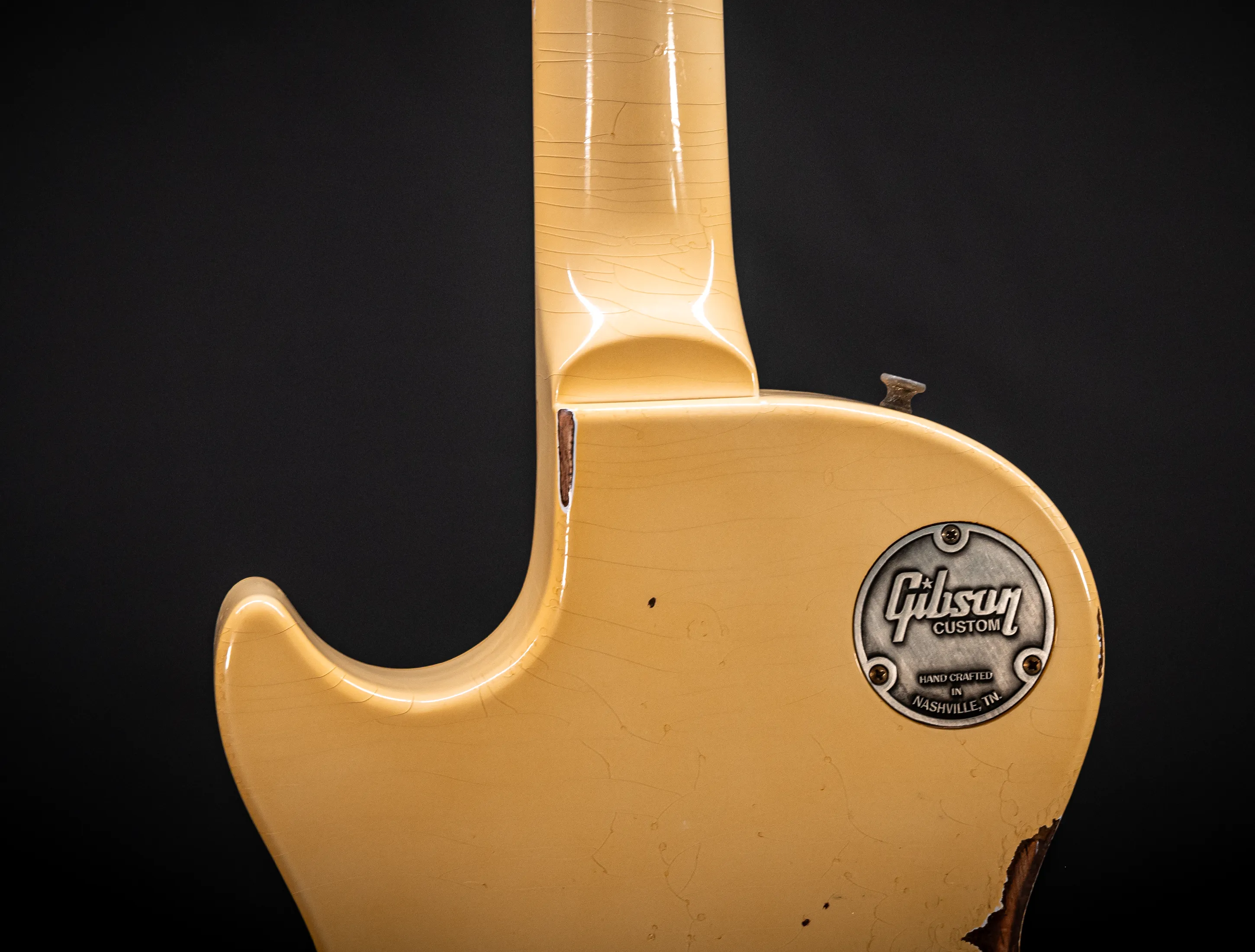 a162859 Gibson Les Paul 1958 Standard Murphy LAB Heavy Aged Black Checkerboard