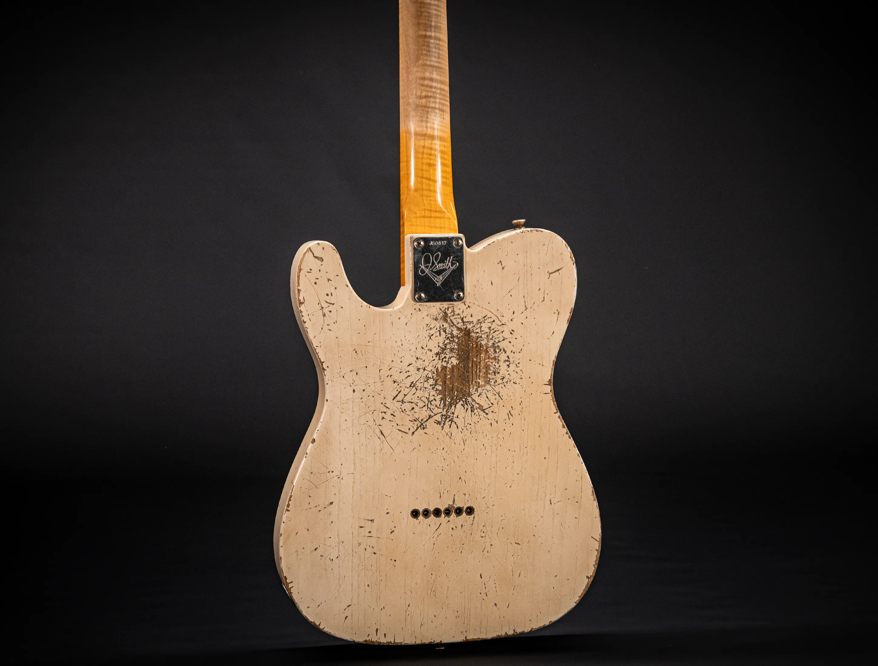 a162539 Fender Masterbuilt Jason Smith 1963 Telecaster Heavy Relic - Smoked Olympic White