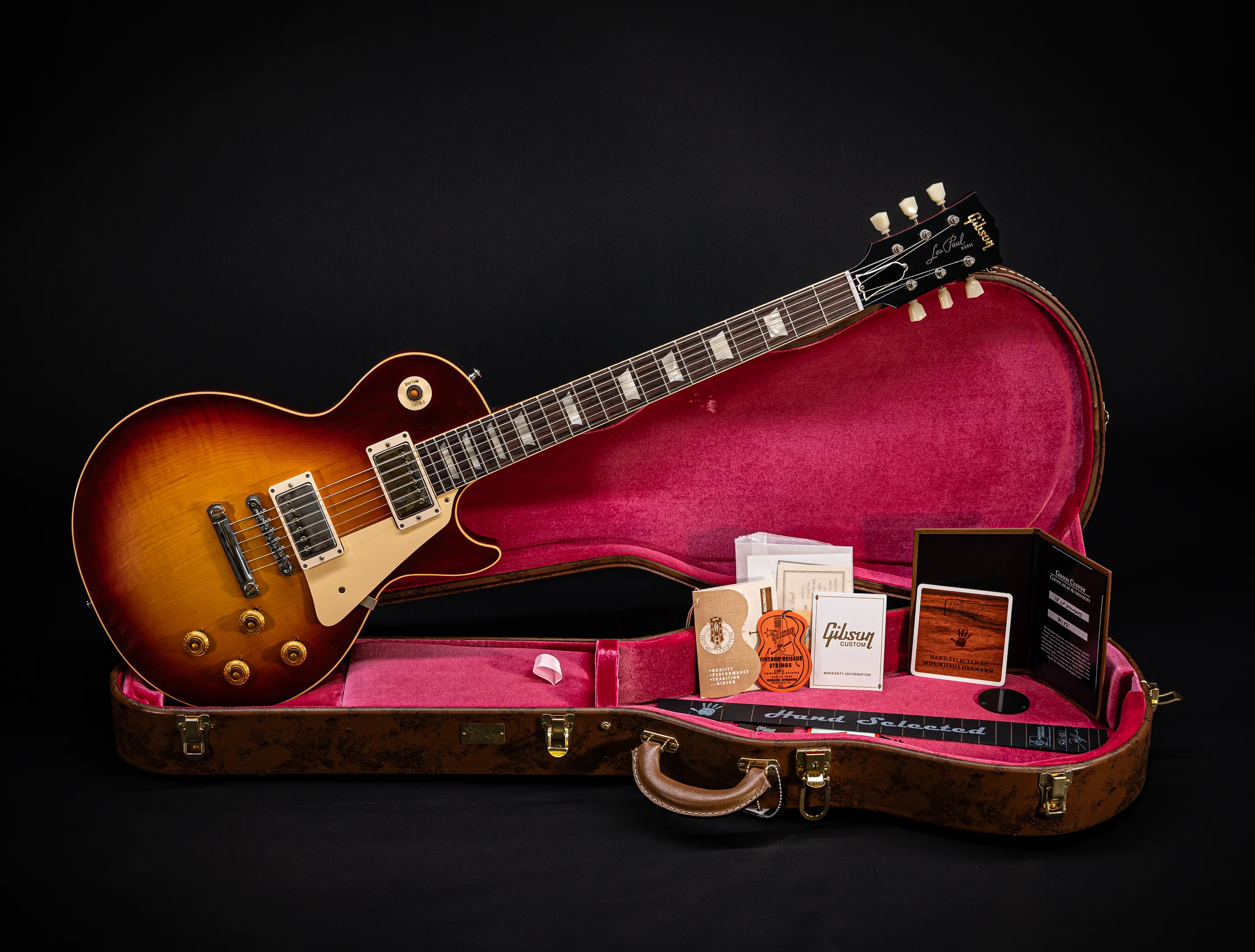 a171873 Gibson Les Paul 1958 Standard Reissue VOS - Bourbon Burst Musikhaus-Hermann