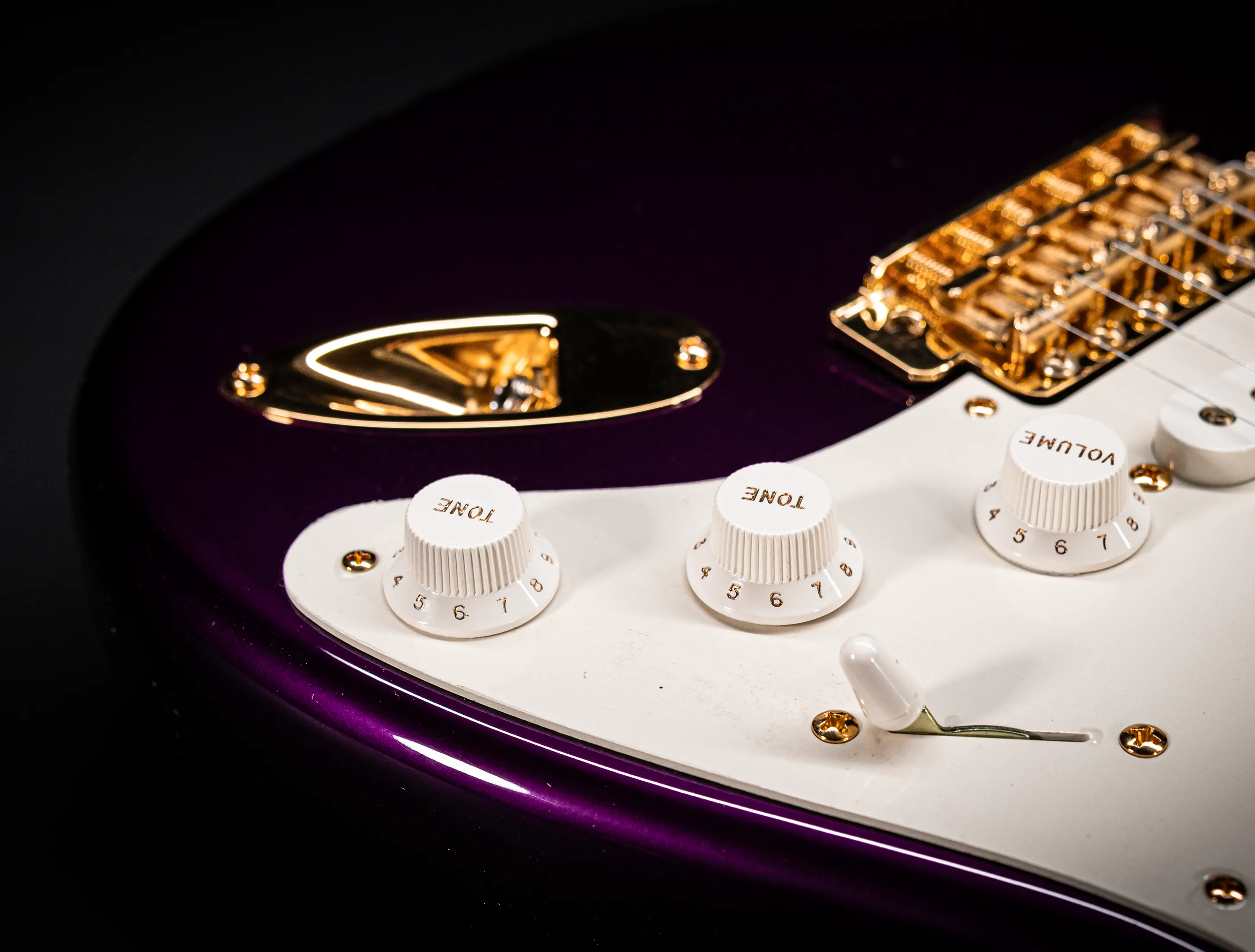 Fender MBD 1957 Stratocaster GLOSS NOS flame Neck - Purple Metallic