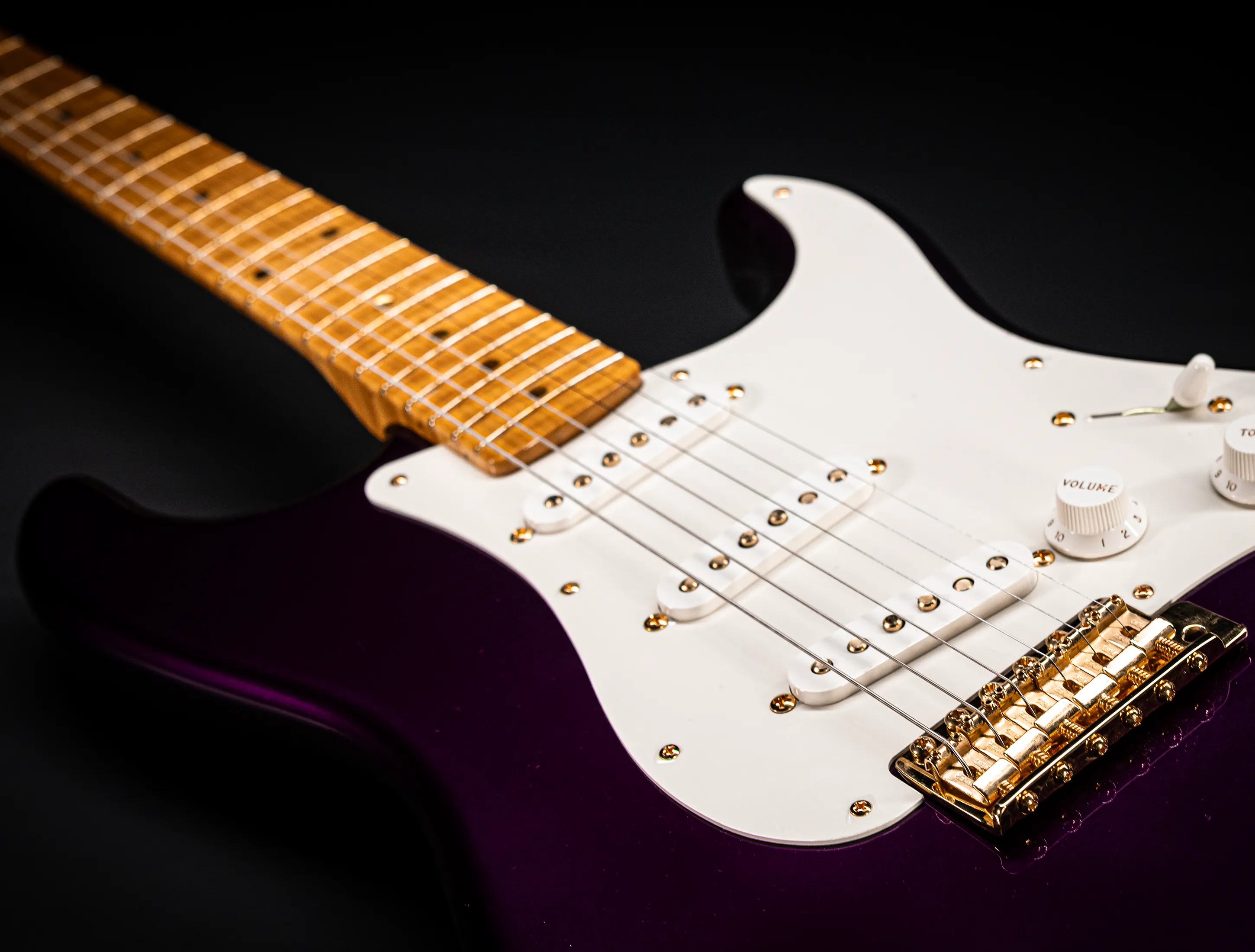 Fender MBD 1957 Stratocaster GLOSS NOS flame Neck - Purple Metallic