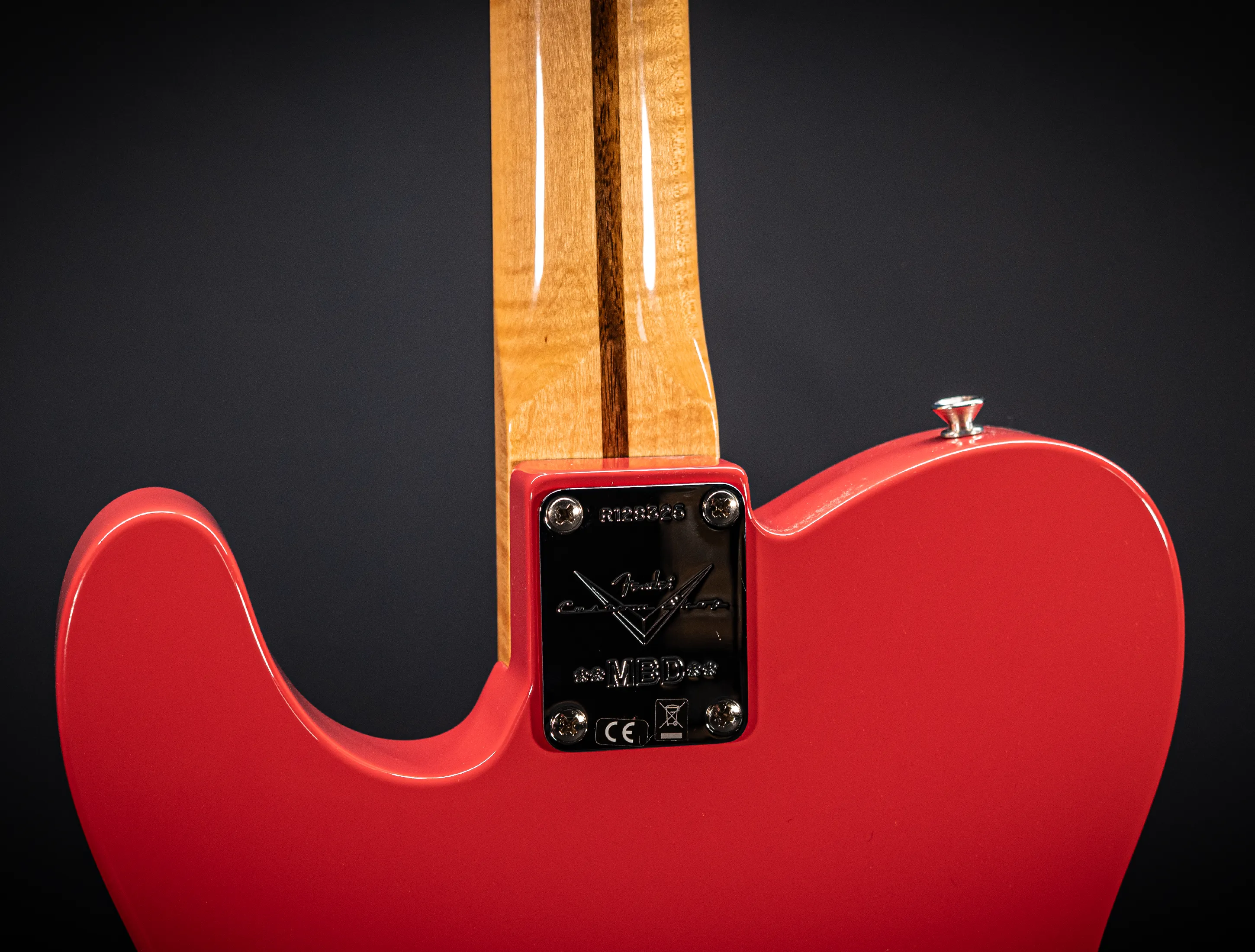 a164327 Fender MBD Limited 1963 Telecaster Timeless NOS flame Neck - Fiesta Red