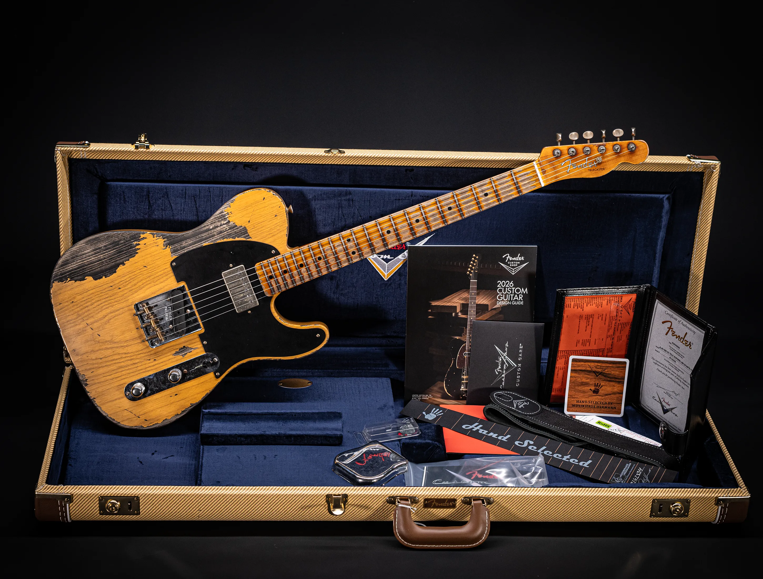 Fender MBD II 1952 Humbucker Telecaster Super Heavy Relic 1pc. Ash Body - Butterscotch Blonde
