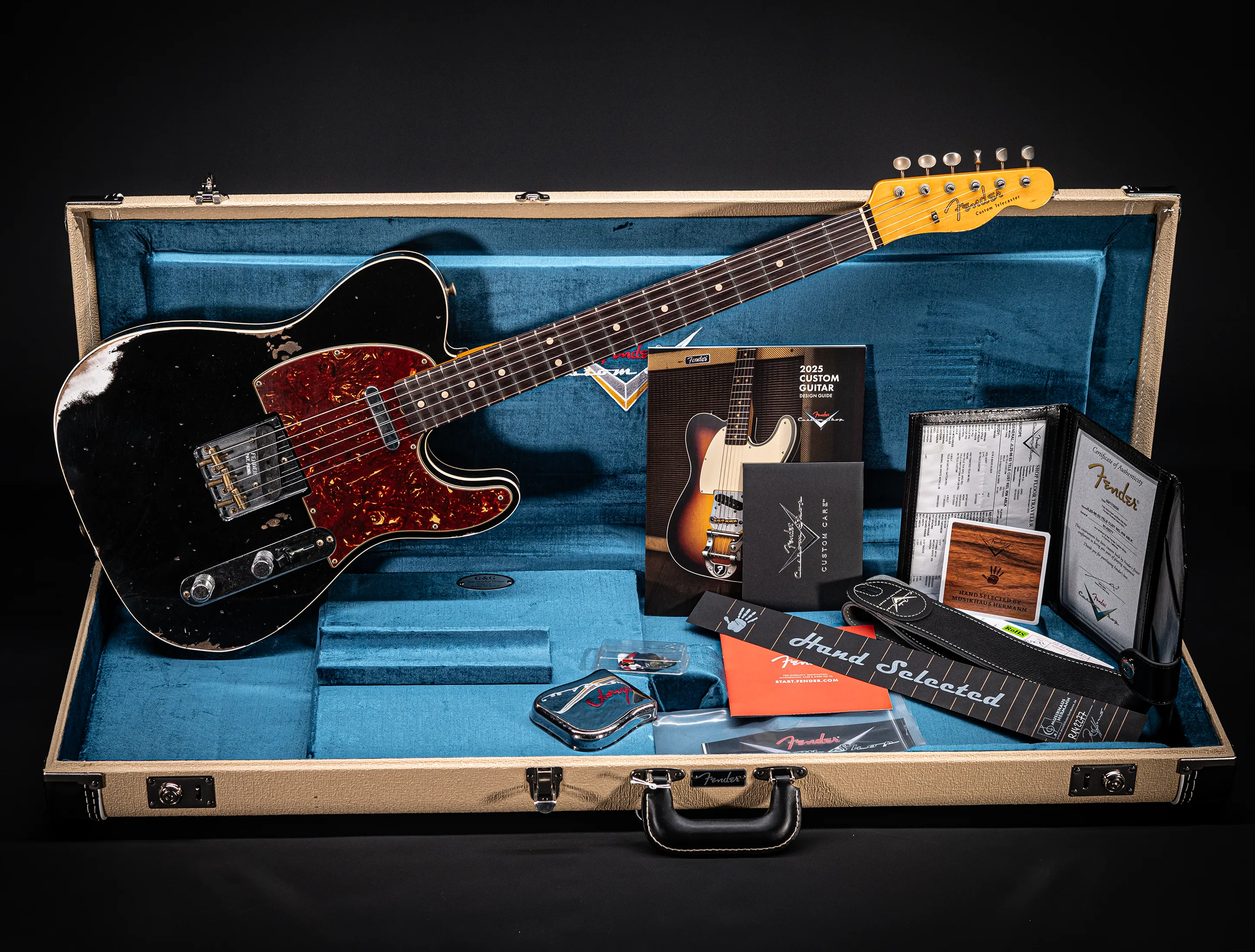 Fender MBD 1963 Telecaster Custom Relic - Black