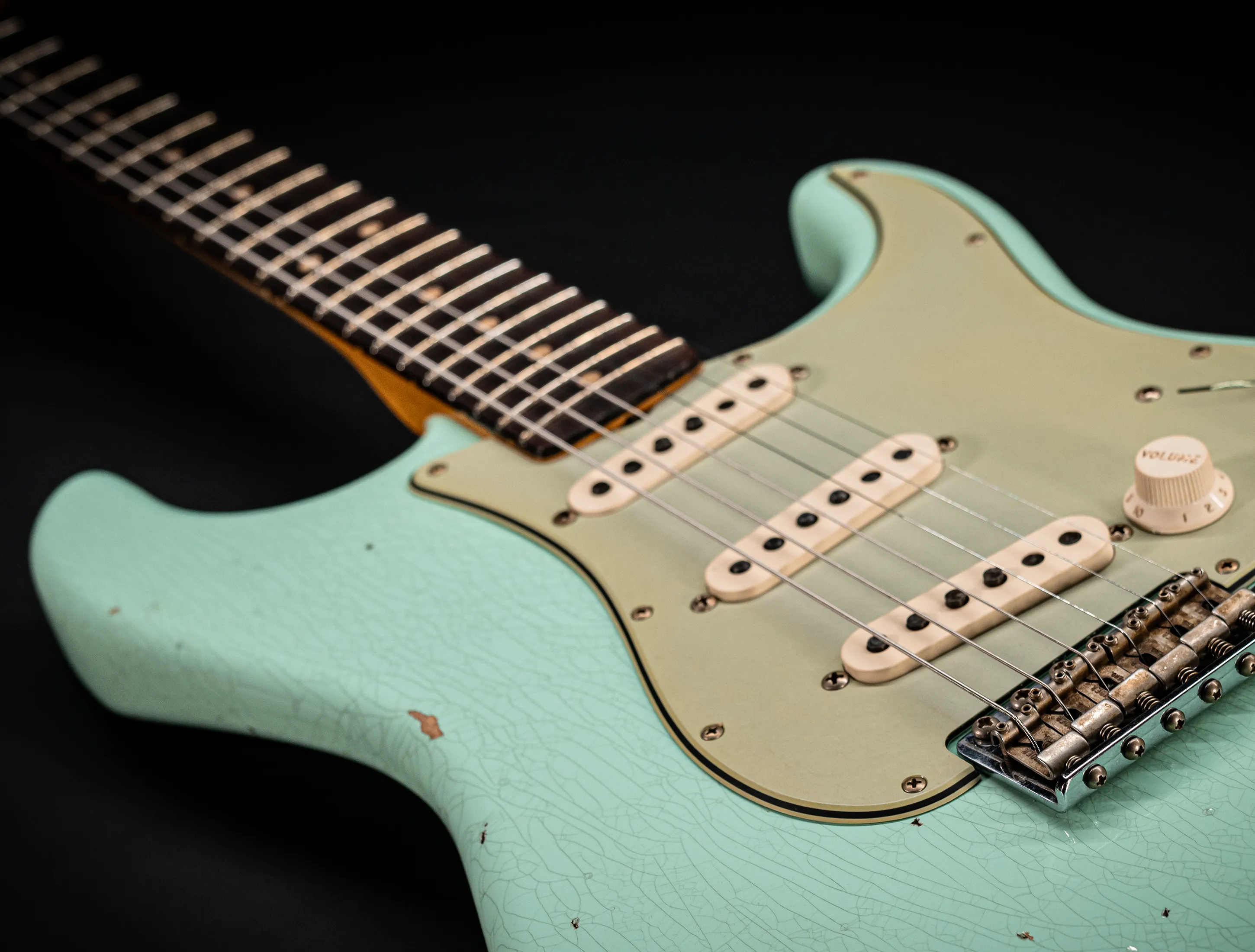 Fender MBD 1963 Stratocaster Relic - Aged Surf Green