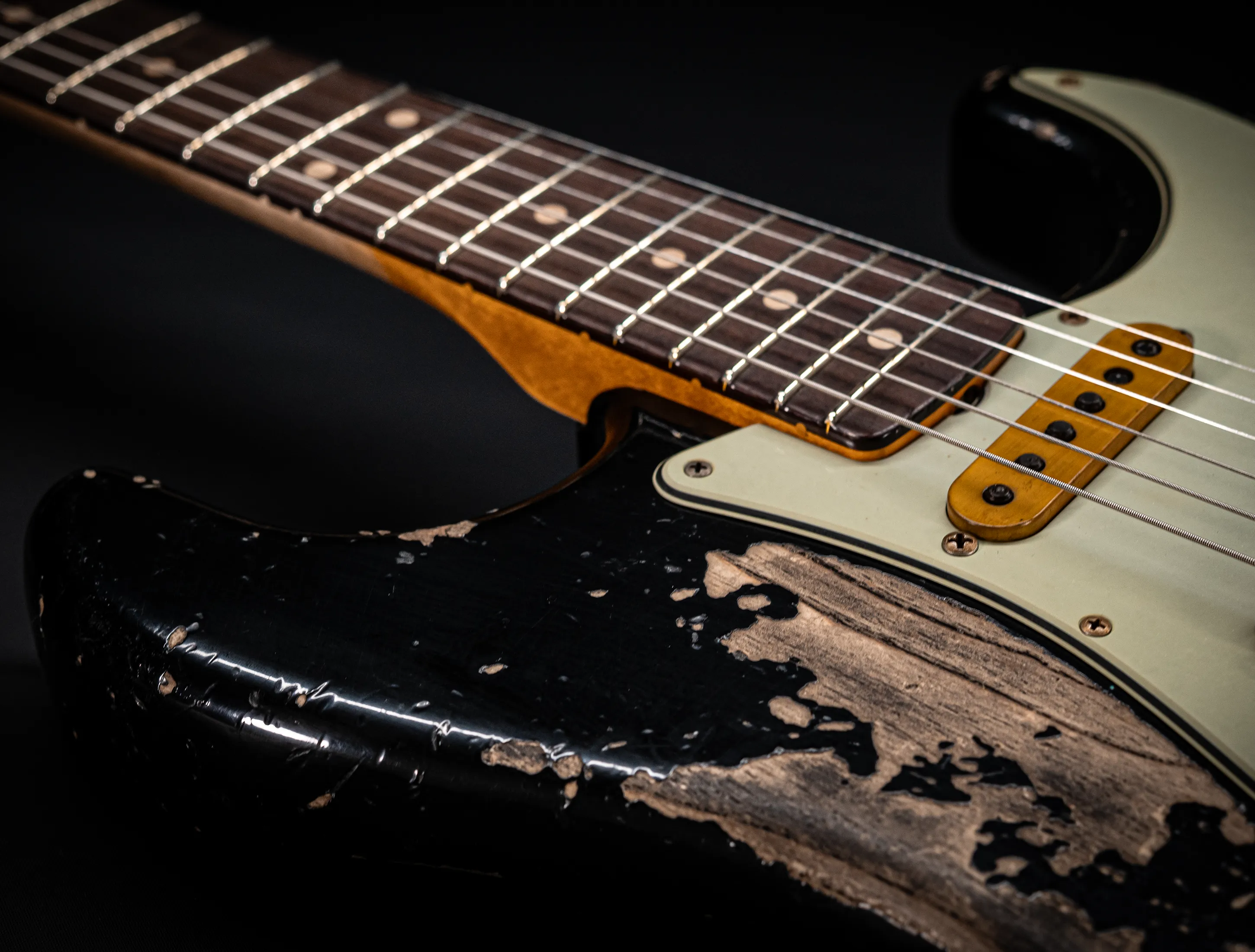 Fender MBD II 1962 Stratocaster MIDAS Super Heavy Relic - ASH Body Black