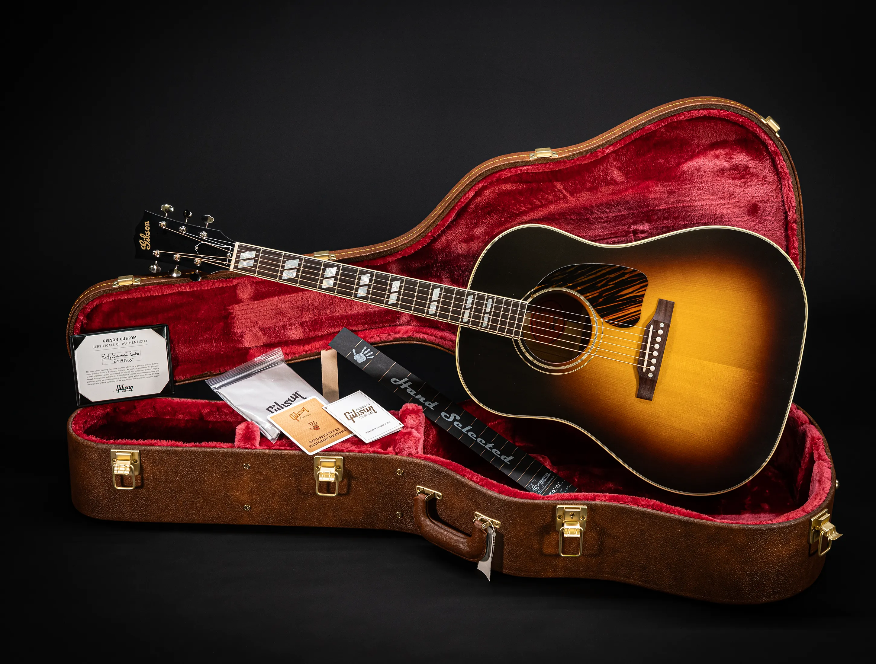 Show gallery (33 images) a174856-Gibson-Southern-Jumbo-EARLY-40s-Golden-Era-Custom-Shop-Adirondack-Vintage-Sunburst-