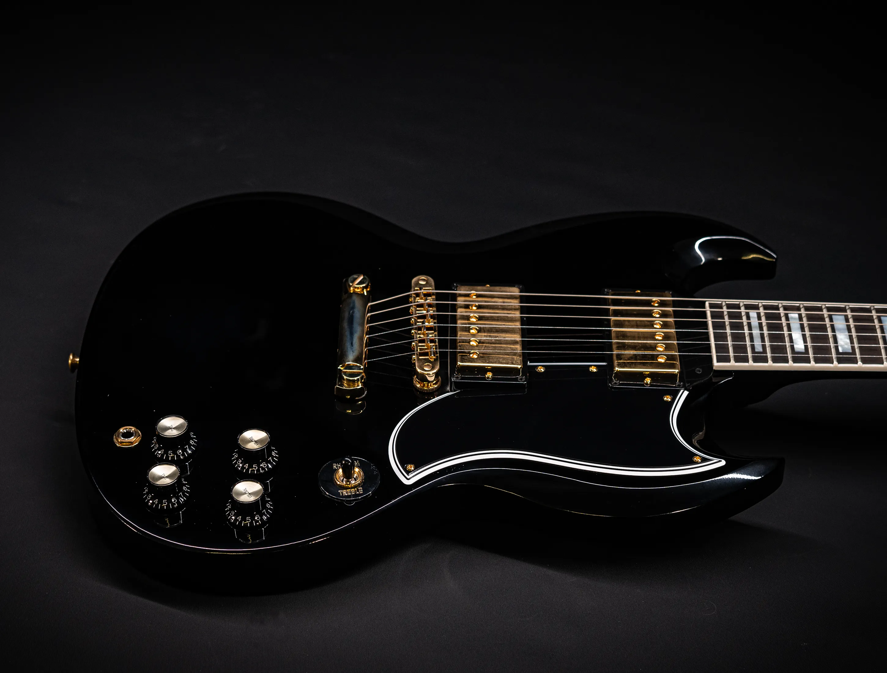 a164364 Gibson SG Custom 2 Pickup GLOSS Ebony