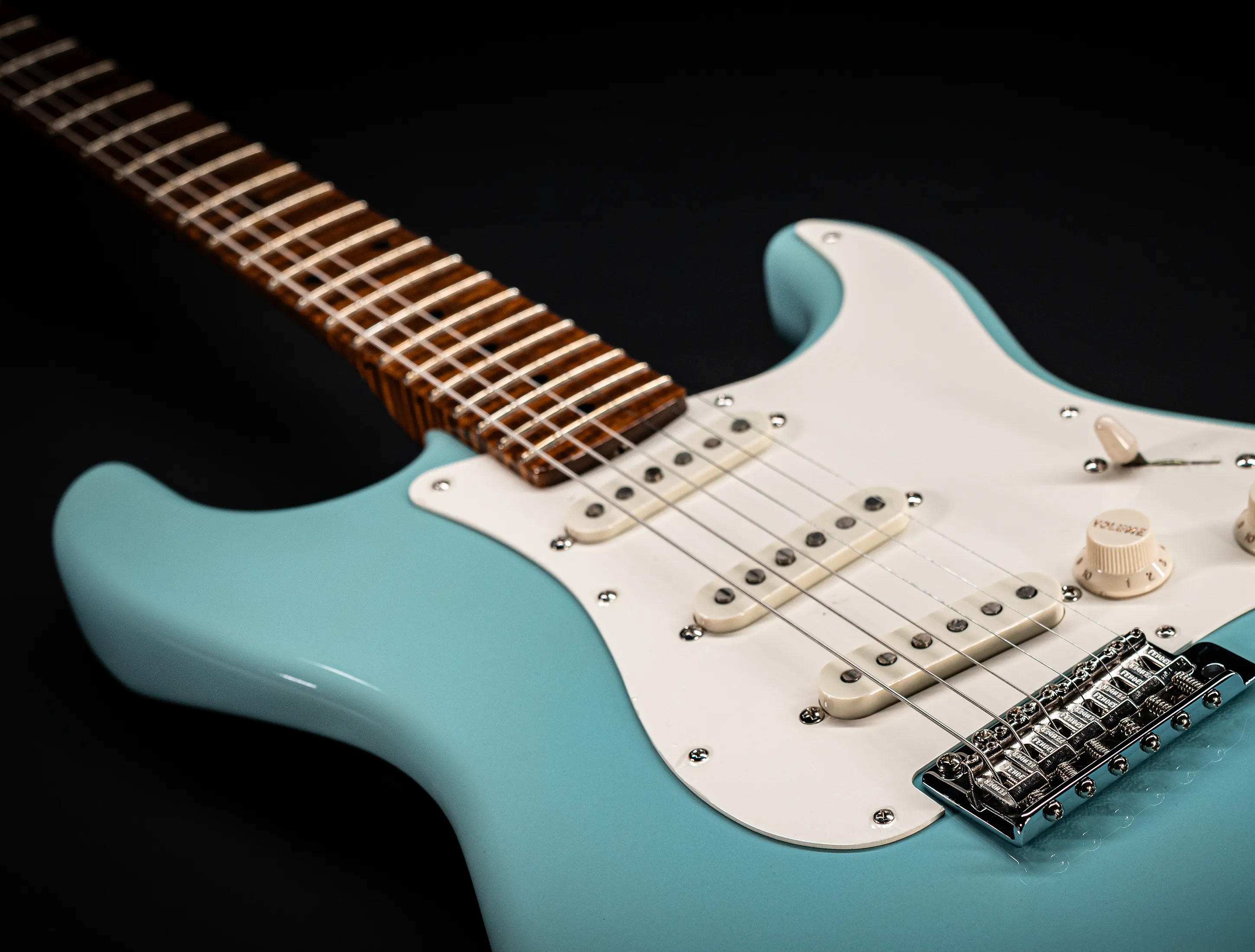 Fender 50`s Limited Stratocaster NOS Mastergrade roasted Flame AAAA Neck - Daphne Blue