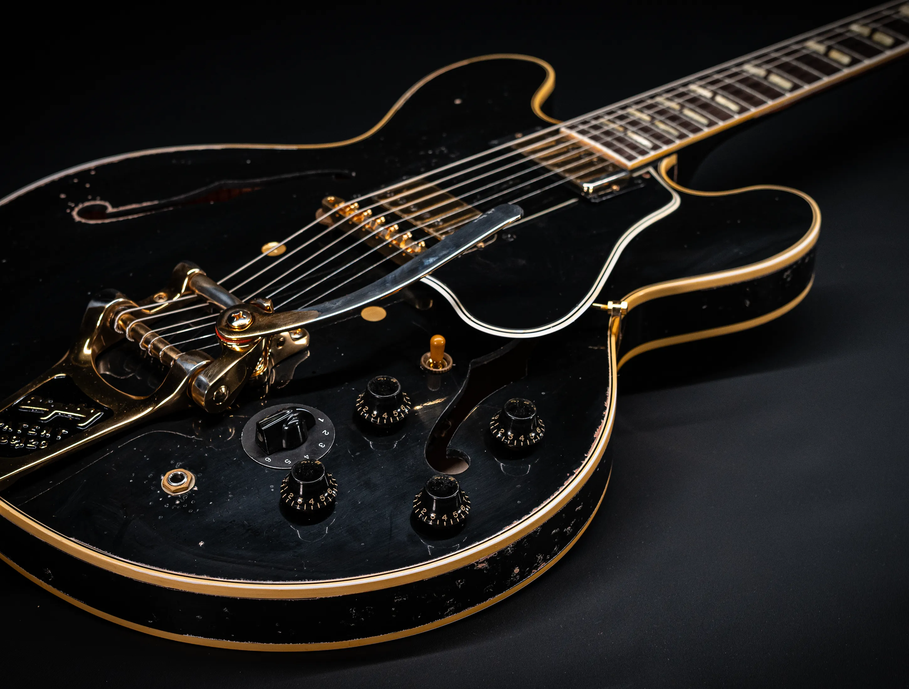 Gibson ES-345 1959 Bigsby Varitone Custom Shop Murphy Lab Heavy Aged - Ebony