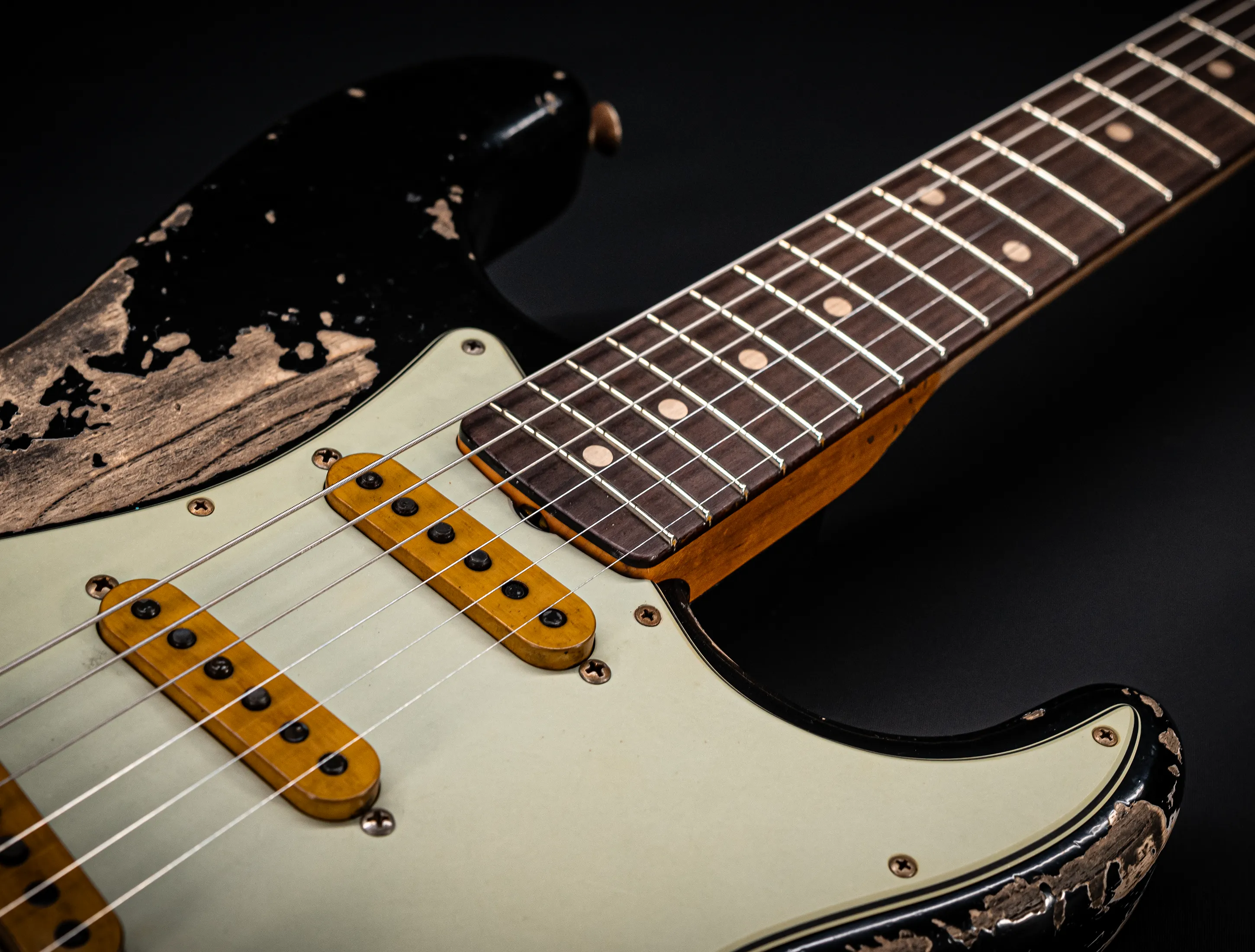Fender MBD II 1962 Stratocaster MIDAS Super Heavy Relic - ASH Body Black