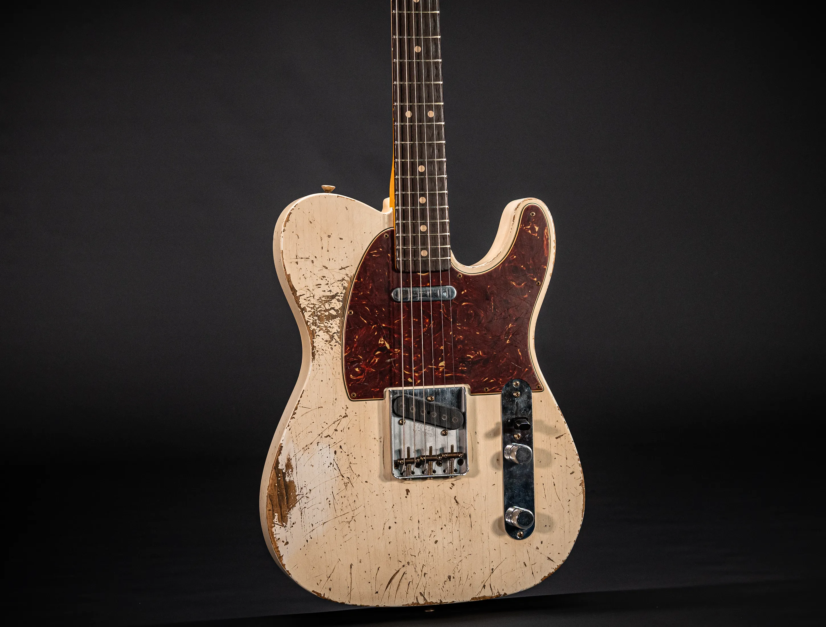 a162536 Fender Masterbuilt Jason Smith 1963 Telecaster Heavy Relic - Smoked Olympic White