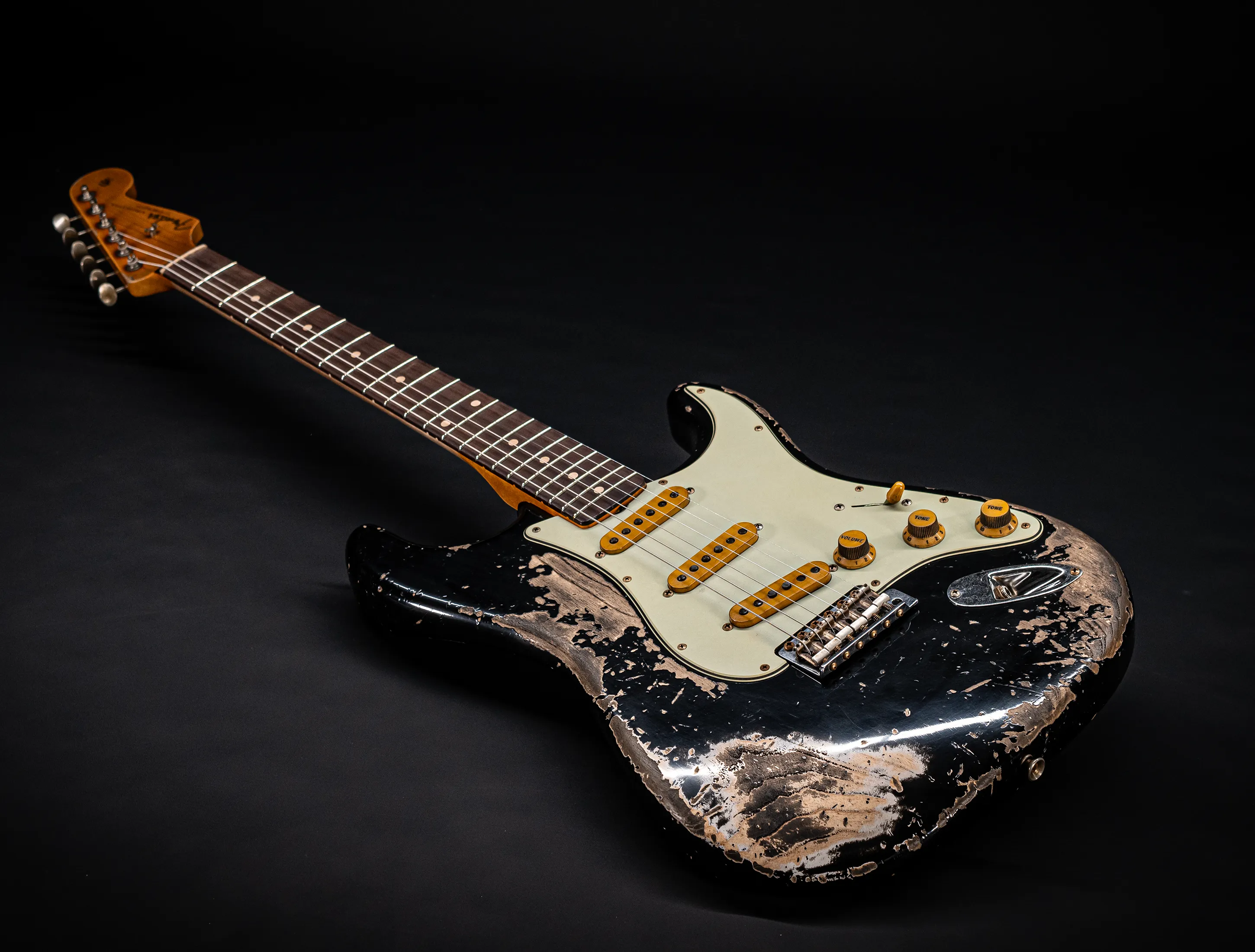 Fender MBD II 1962 Stratocaster MIDAS Super Heavy Relic - ASH Body Black