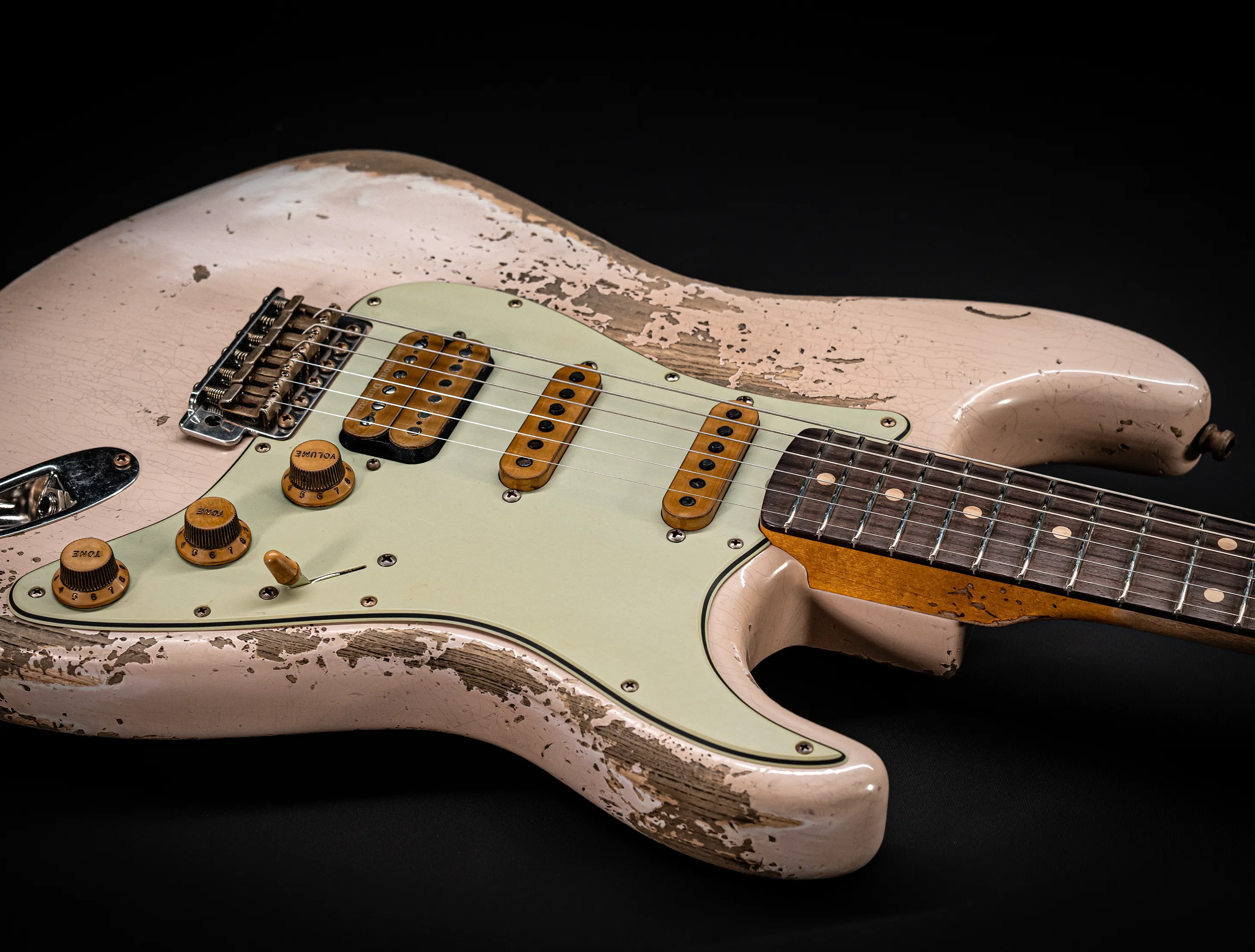 Fender MBD II 1962 Humbucker Stratocaster MIDAS Super Heavy Relic - ASH Body Shell Pink
