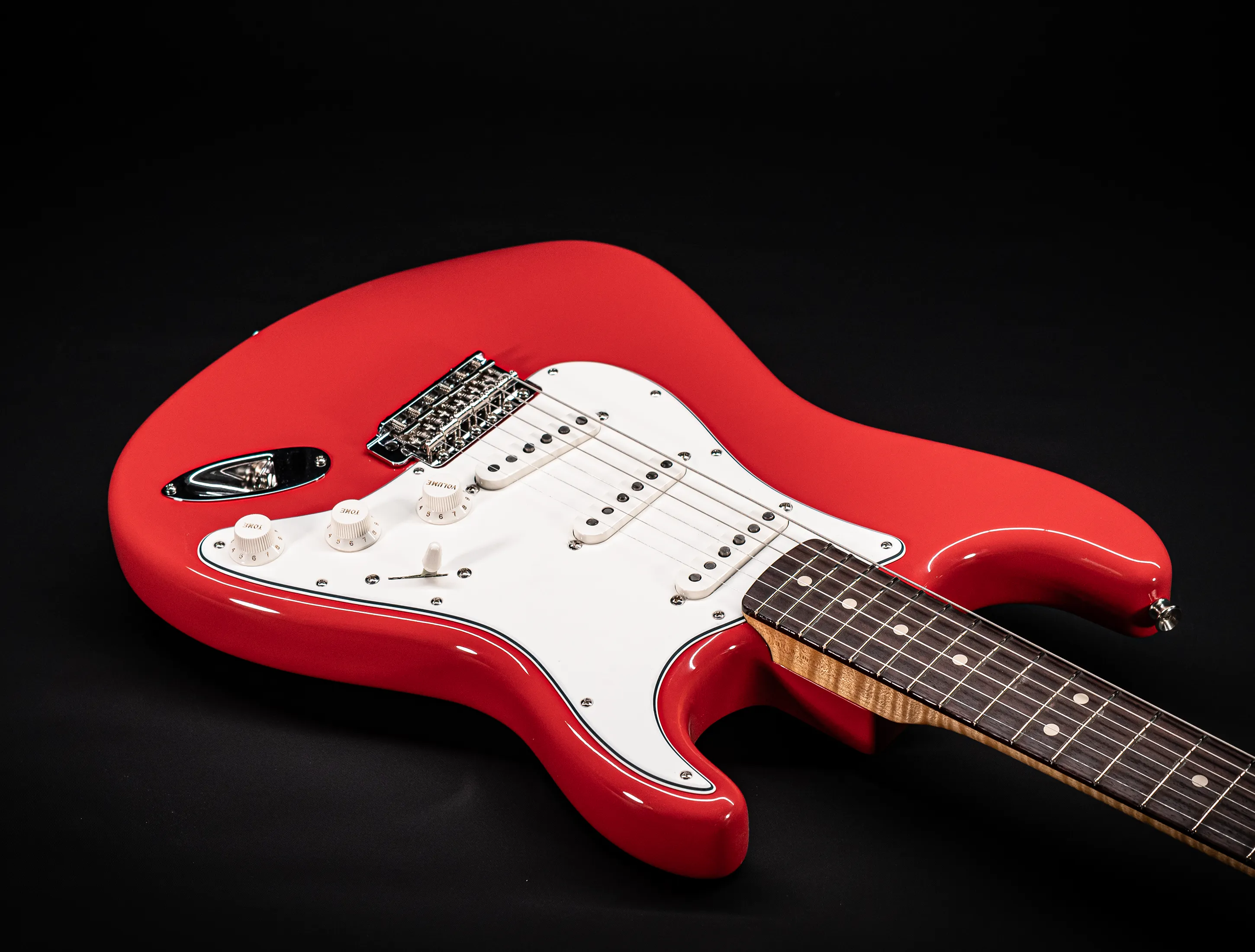 Fender MBD 1963 Stratocaster GLOSS NOS flame Neck - Fiesta Red