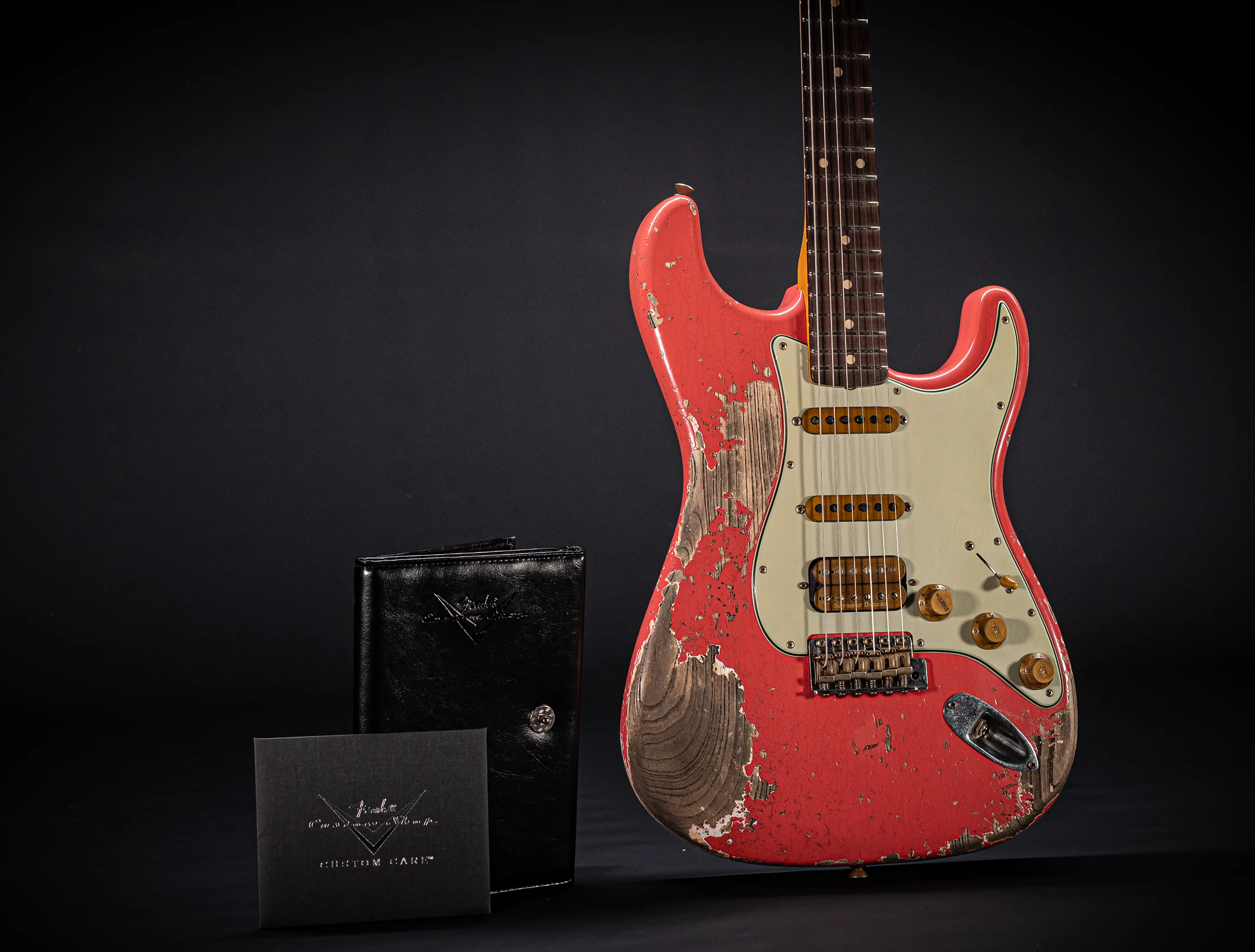 Fender MBD II 1962 Humbucker Stratocaster MIDAS Super Heavy Relic - ASH Body Fiesta Red