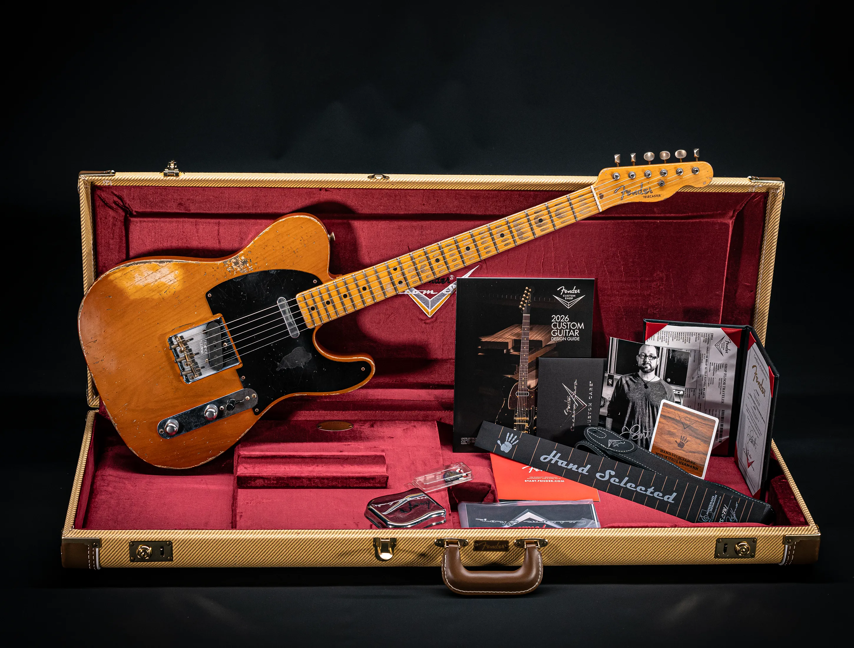 Fender Senior Masterbuilt Jason Smith 1952 Telecaster Super Heavy Relic - 1pc Ash Butterscotch Blonde