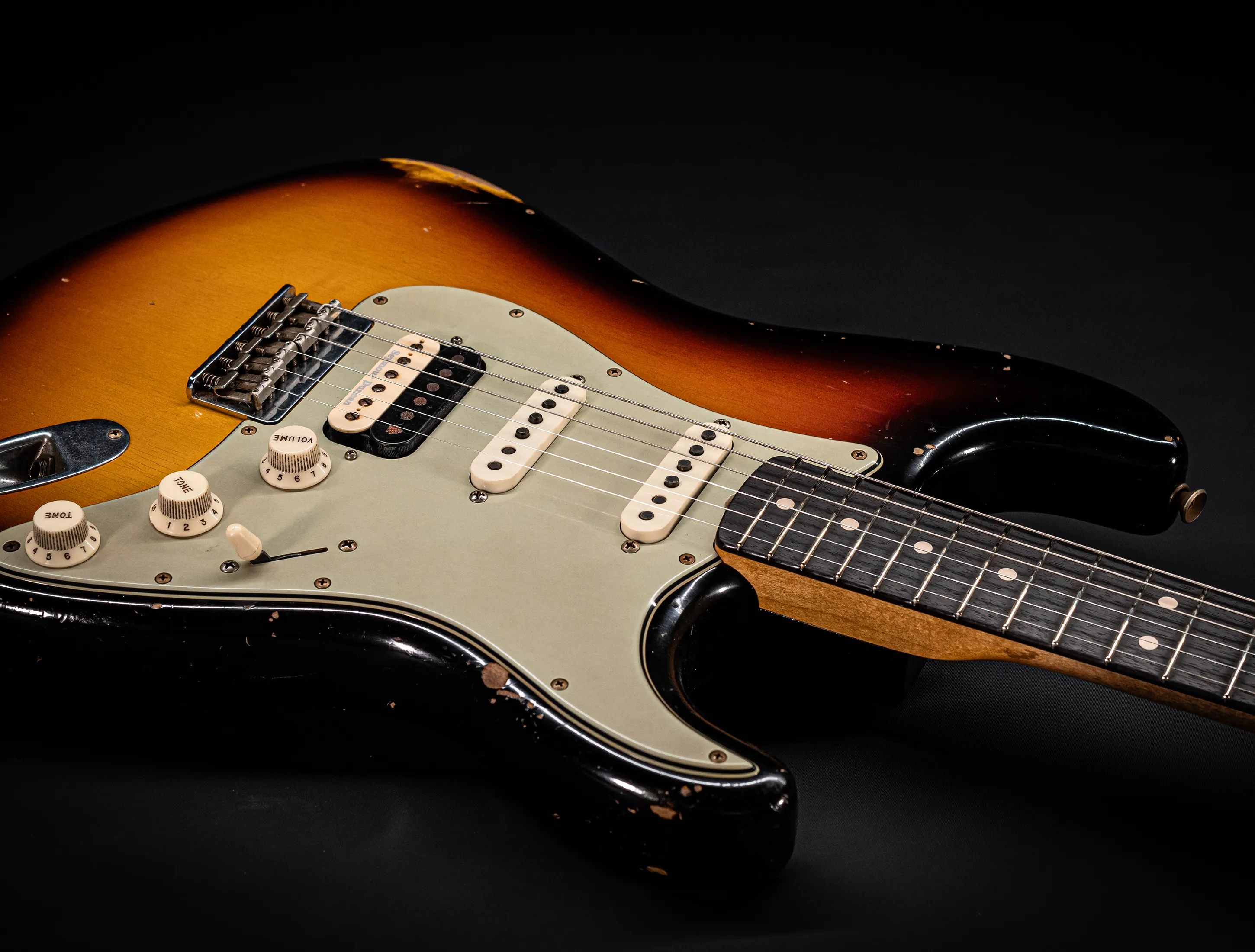 Fender Senior Masterbuilt Todd Krause 1963 Hardtail Humbucker Stratocaster Relic - Sunburst