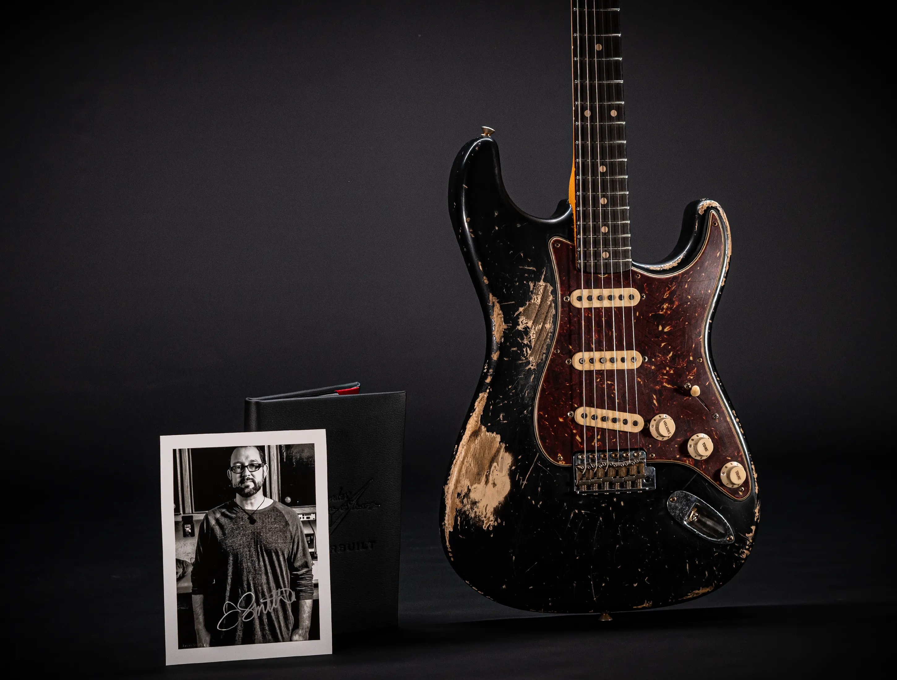 Fender Masterbuilt Jason Smith 1959 Stratocaster Heavy Relic - Black over Vintage Blonde
