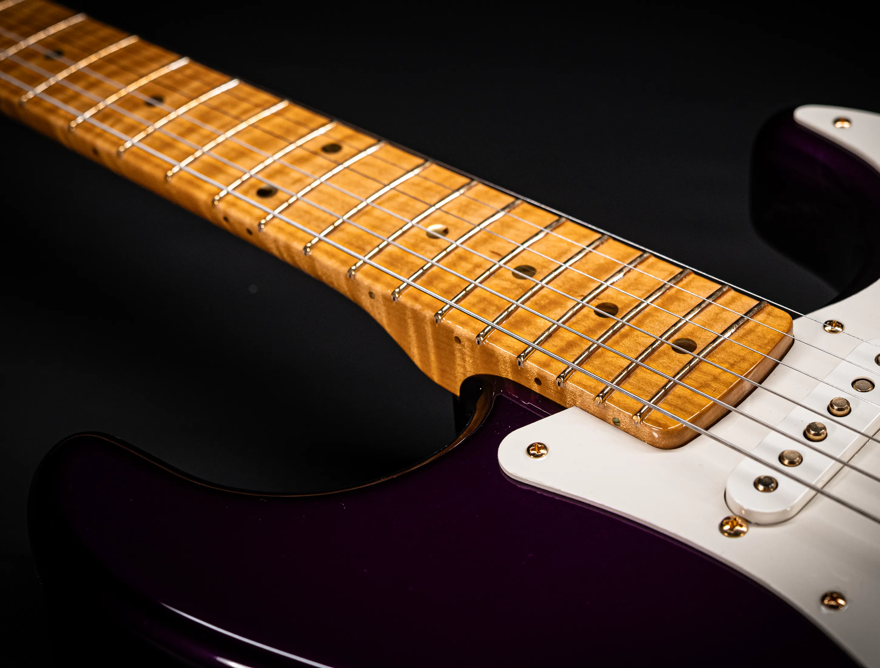 Fender MBD 1957 Stratocaster GLOSS NOS flame Neck - Purple Metallic