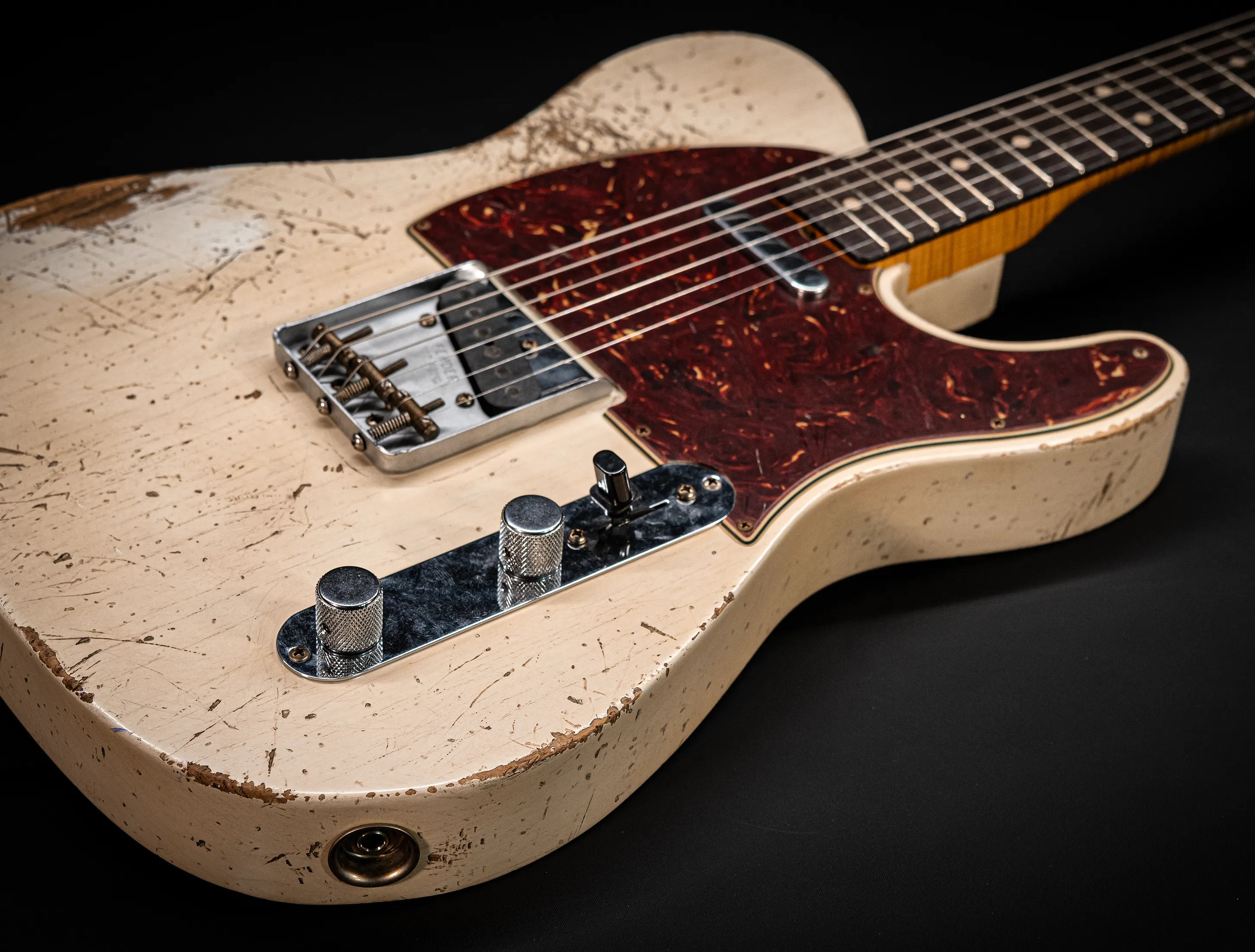 a162513 Fender Masterbuilt Jason Smith 1963 Telecaster Heavy Relic - Smoked Olympic White