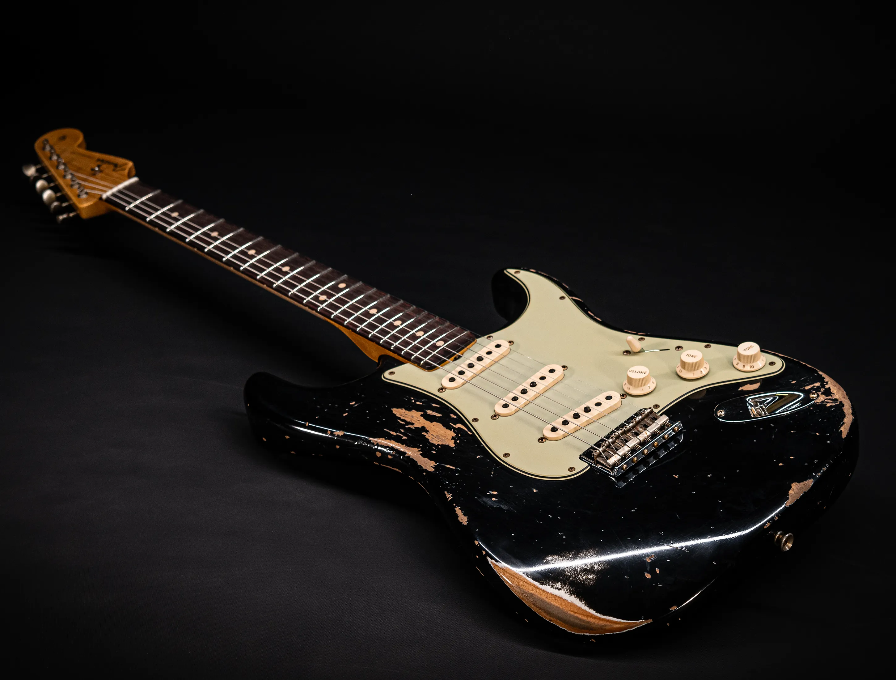 a172983Fender MBD Limited 1963 Hardtail Stratocaster Heavy Relic - Black Muikhaus-Hermann