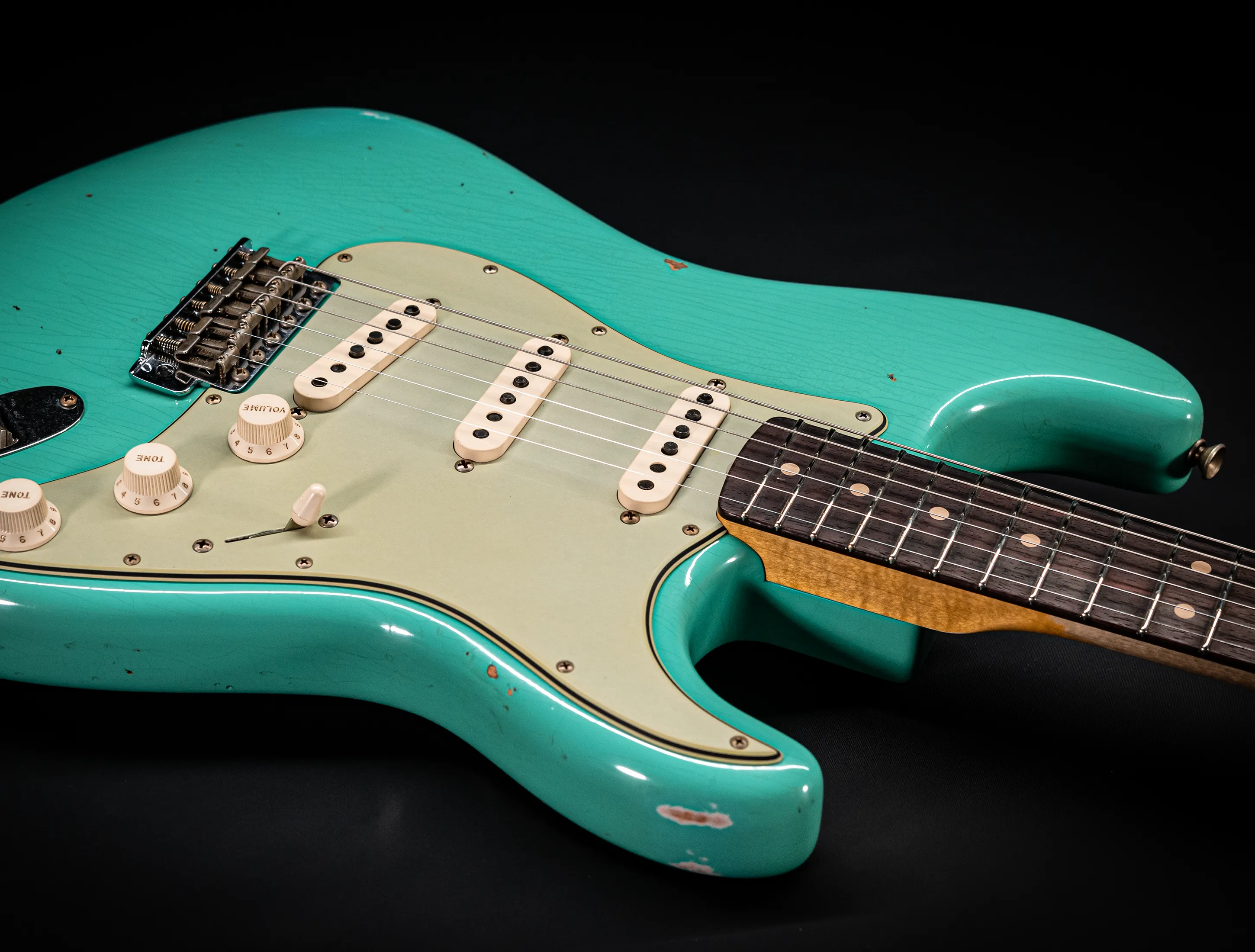 Fender MBD 1963 Stratocaster Relic - Aged Sea Foam Green